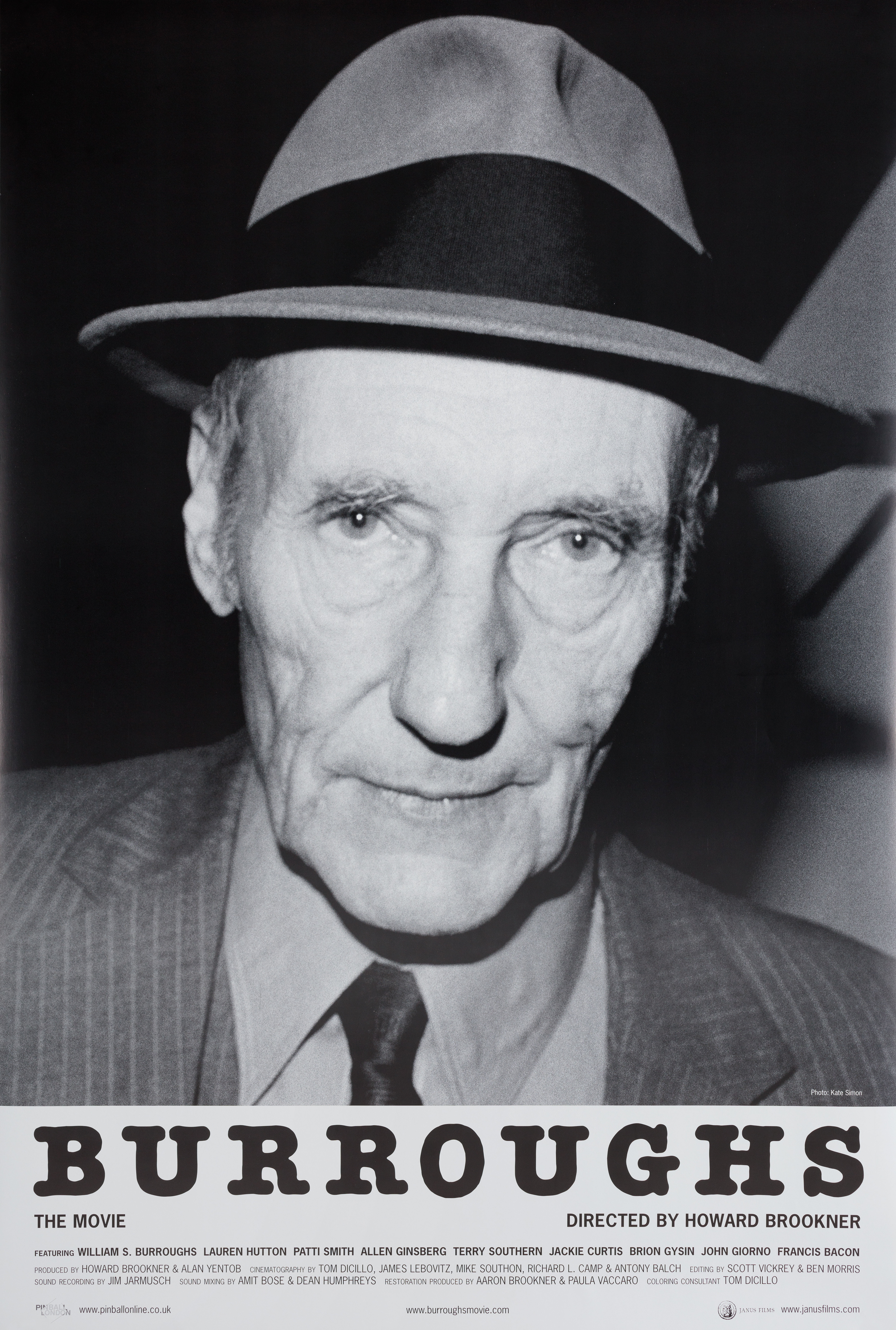 Берроуз (Burroughs The Movie, 1983), режиссёр Ховард Брукнер, американский постер к фильму, 2014 год