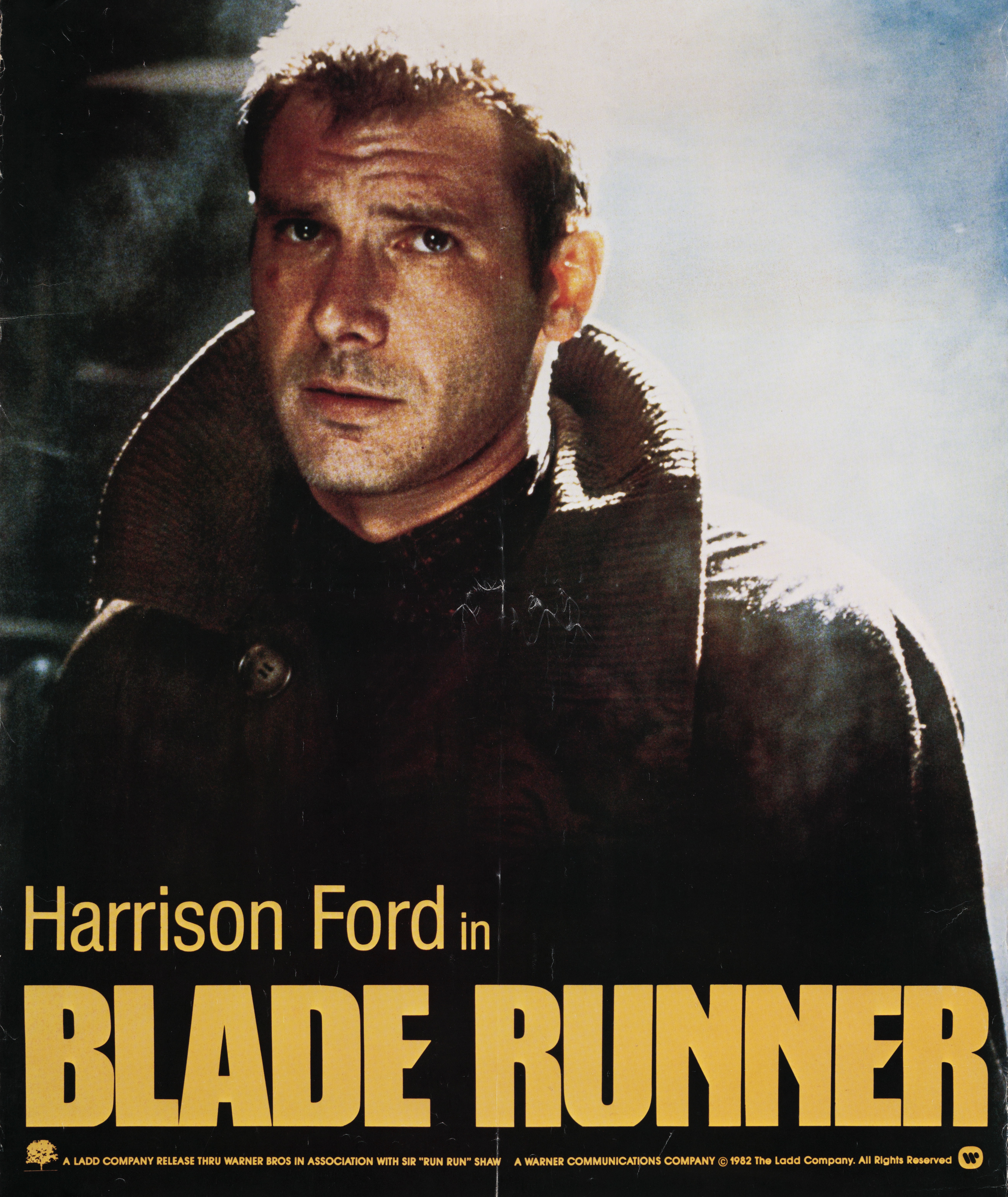 Бегущий по лезвию (Blade Runner, 1982), режиссёр Ридли Скотт, американский постер к фильму, 1982 год