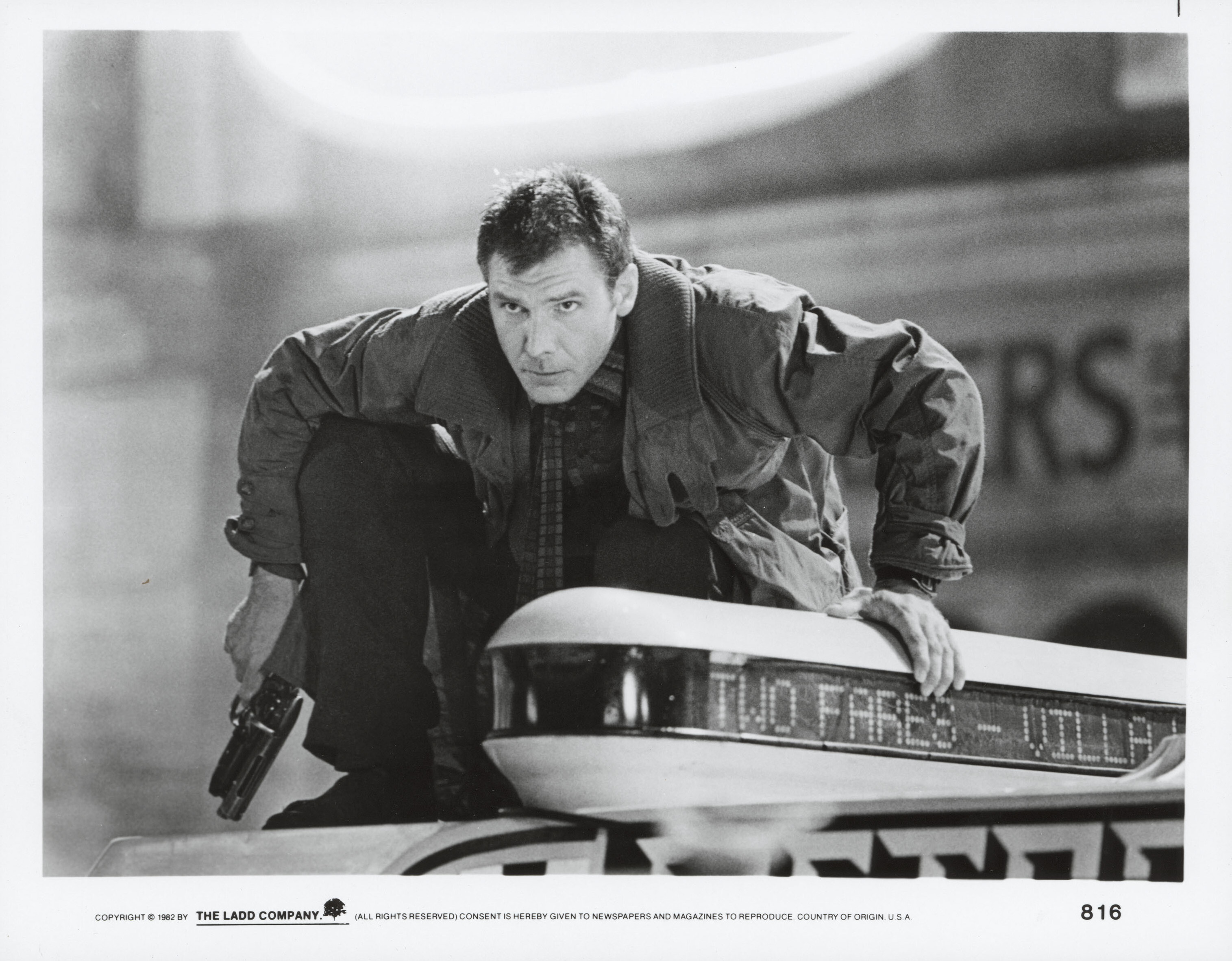 Бегущий по лезвию (Blade Runner, 1982), режиссёр Ридли Скотт, американский постер к фильму, 1982 год (2)