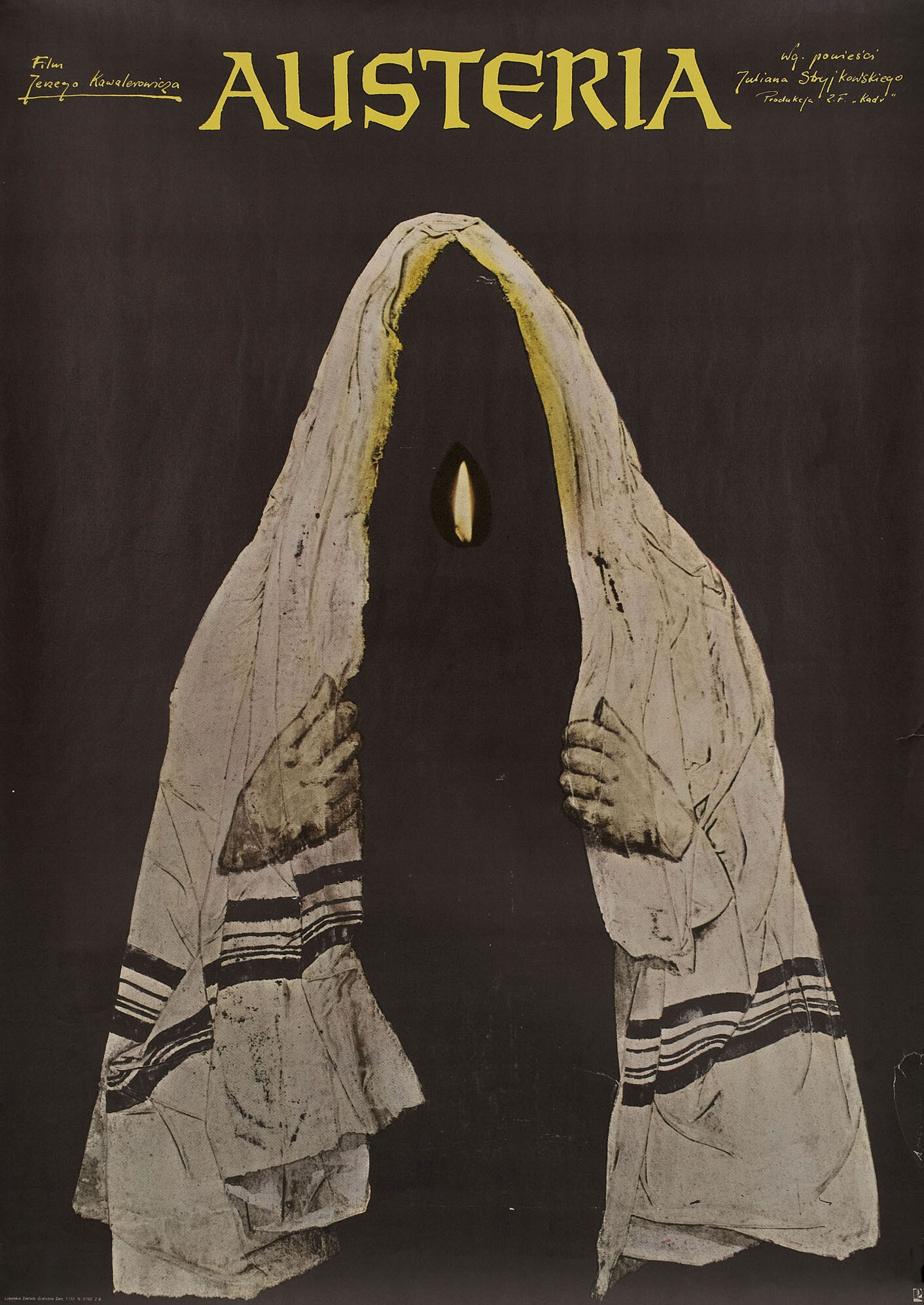 Аустерия (Austeria, 1982), режиссёр Ежи Кавалерович, польский постер к фильму, автор Анджей Паговский, 1982 год