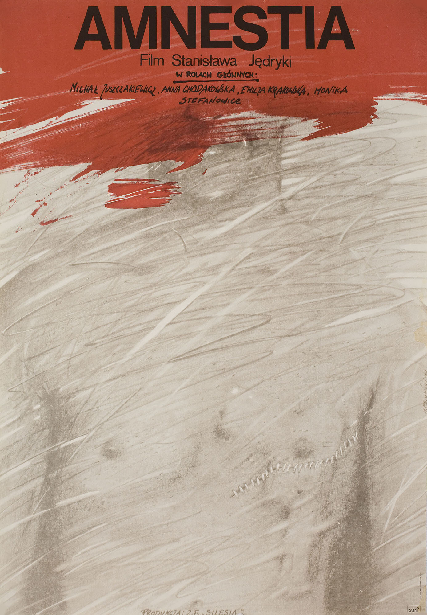 Амнистия (Amnestia, 1982), режиссёр Станислав Ендрыка, польский постер к фильму, автор Анджей Паговский, 1982 год
