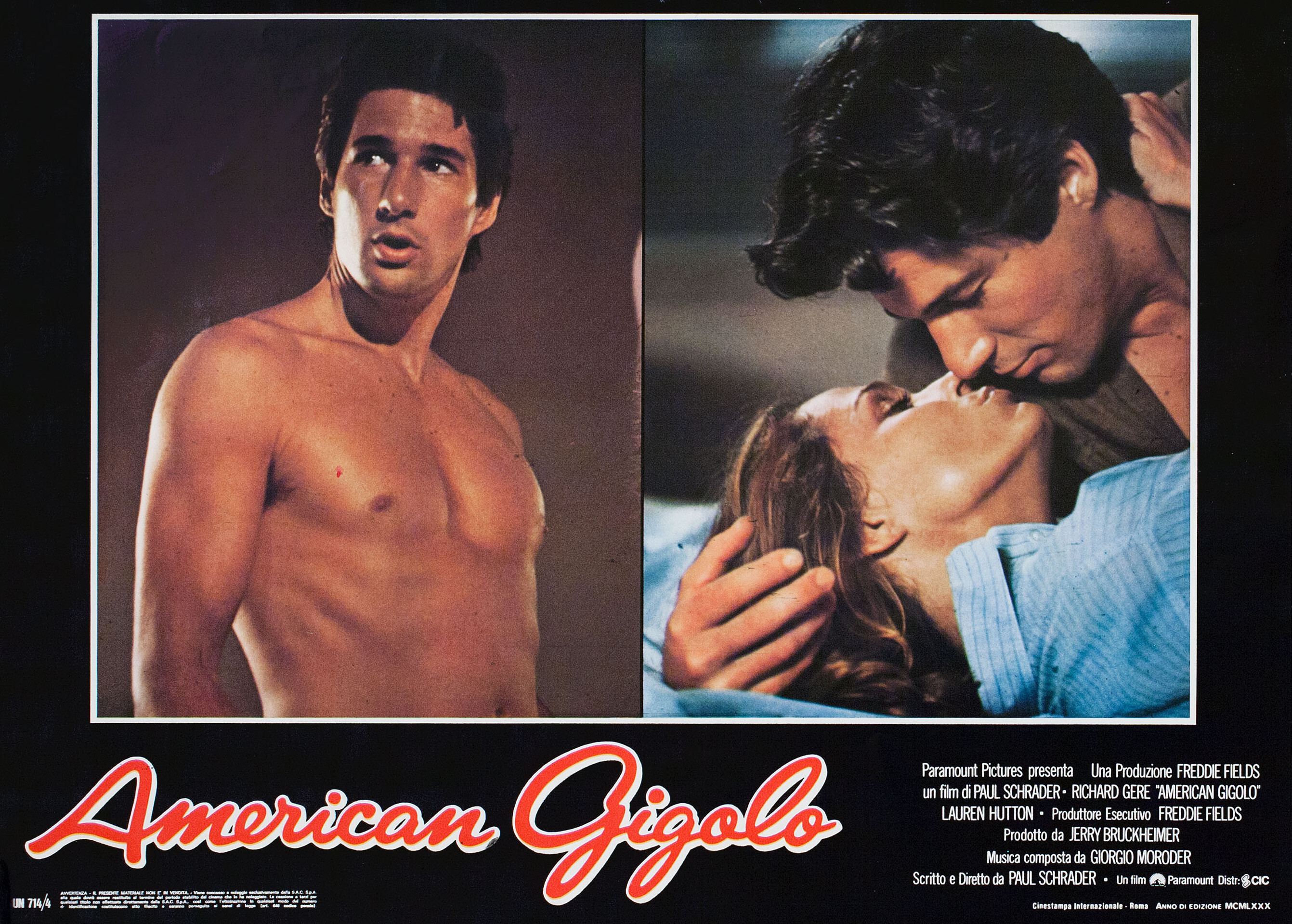 Американский жиголо (American Gigolo, 1980), режиссёр Пол Шредер, итальянский постер к фильму, 1980 год (7)