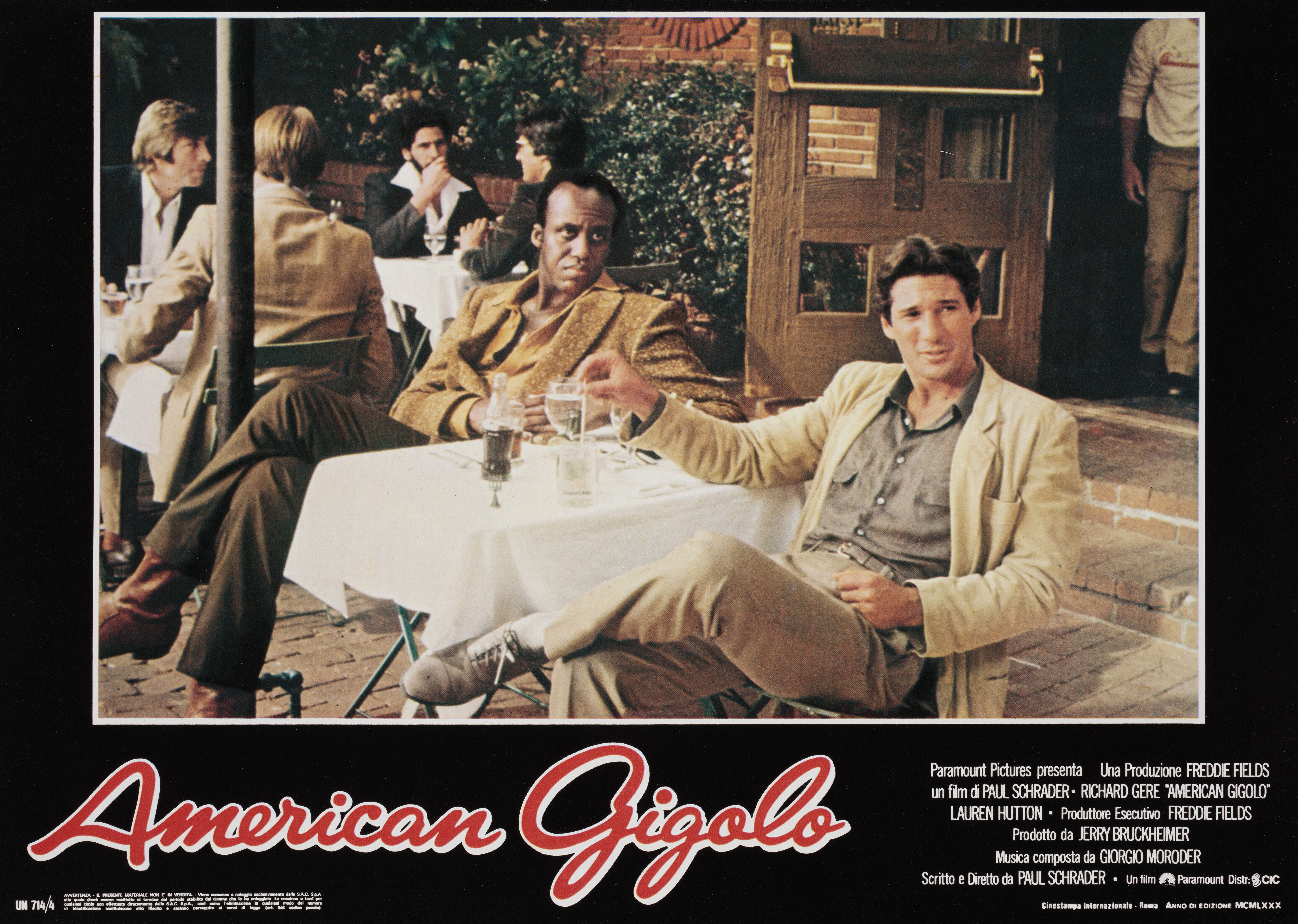 Американский жиголо (American Gigolo, 1980), режиссёр Пол Шредер, итальянский постер к фильму, 1980 год (4)