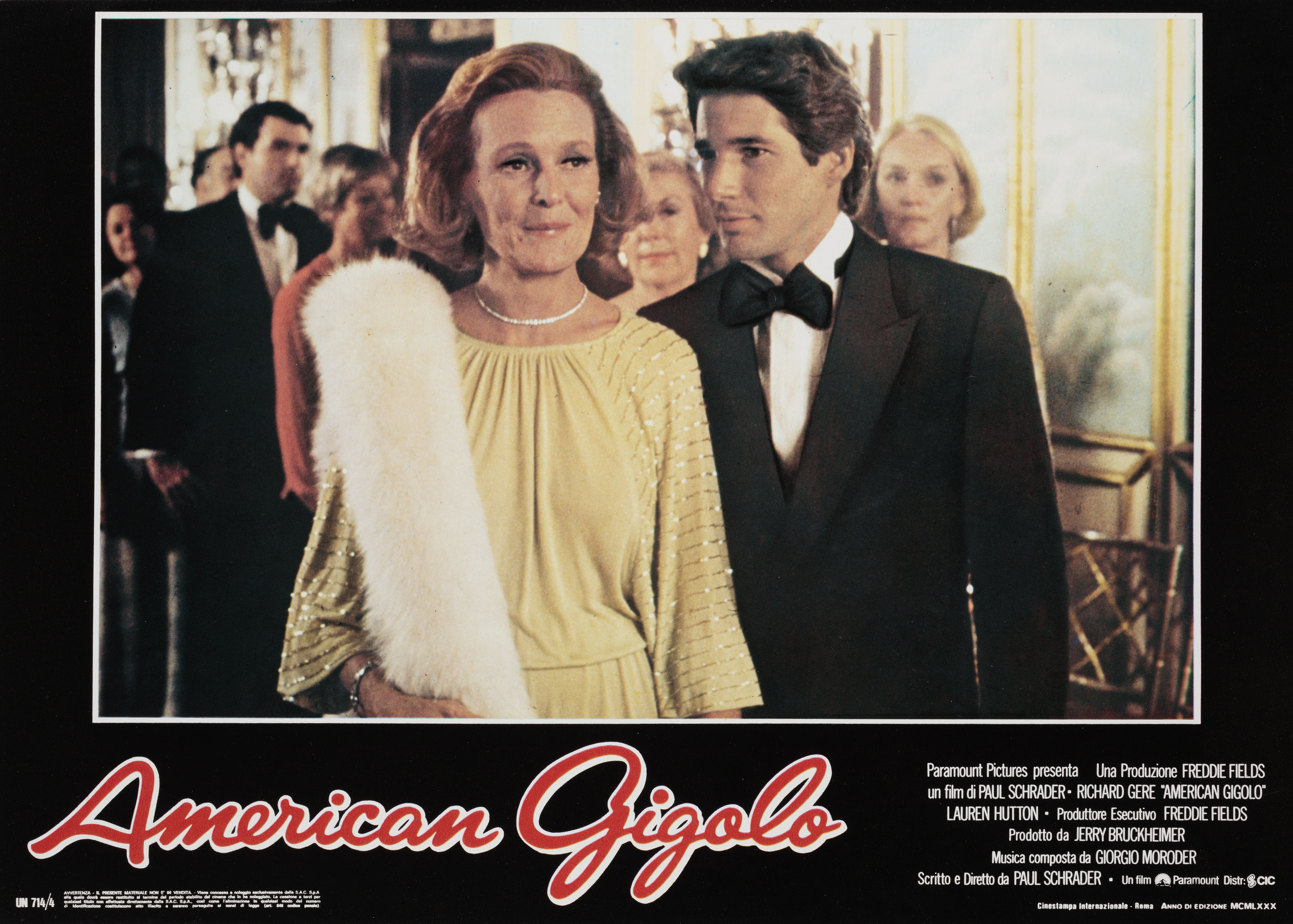 Американский жиголо (American Gigolo, 1980), режиссёр Пол Шредер, итальянский постер к фильму, 1980 год (3)