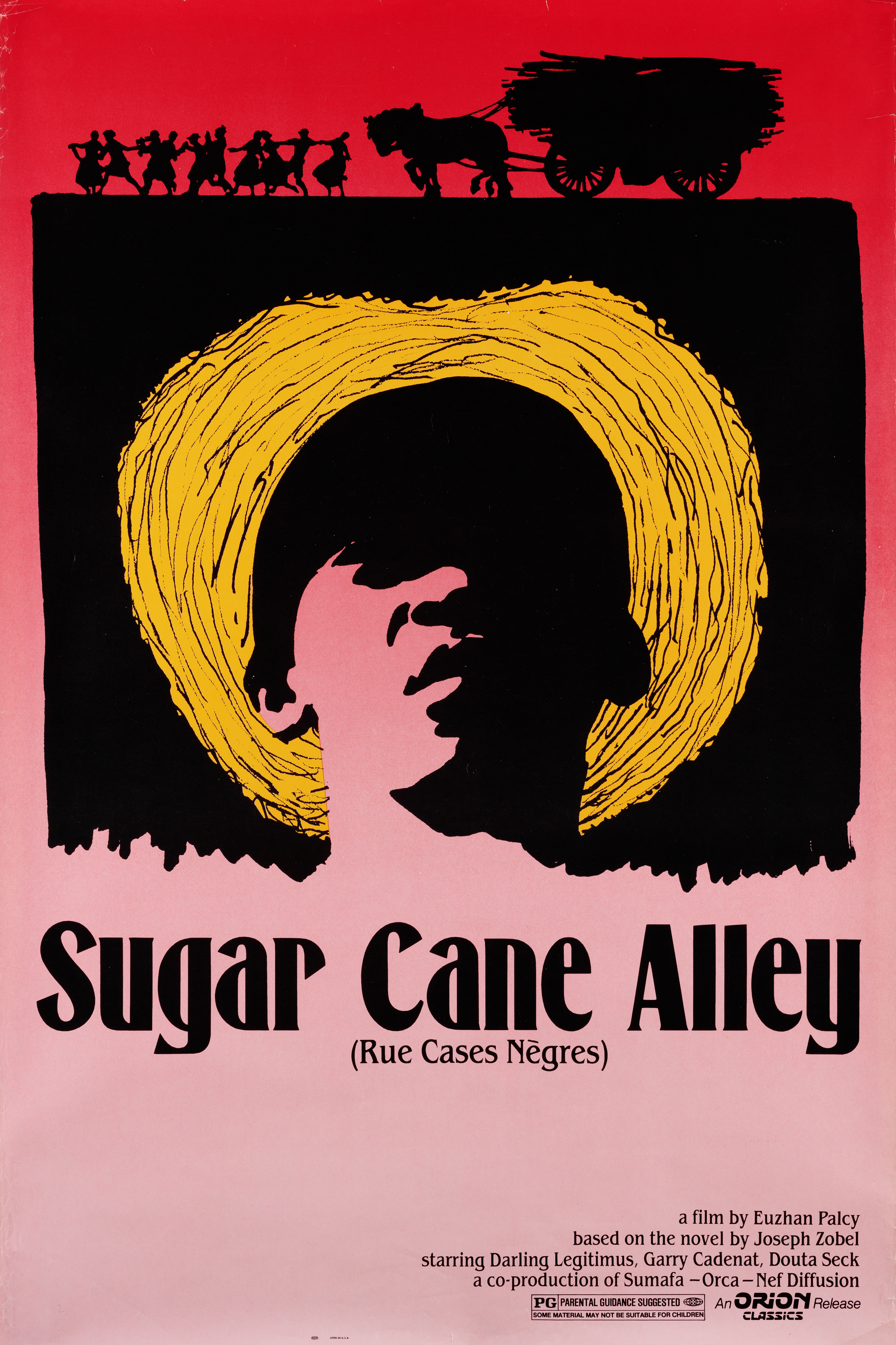 Аллея черных лачуг (Sugar Cane Alley, 1983), режиссёр Эзан Пальси, американский постер к фильму, 1984 год