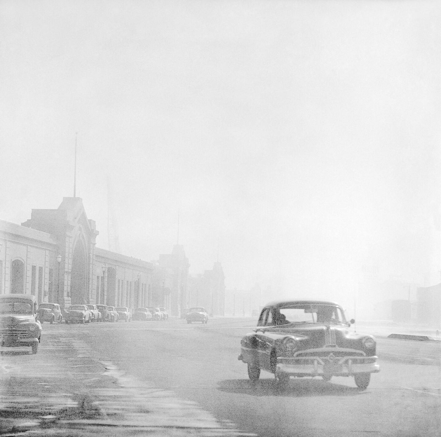 Сан-Франциско, Эмбаркадеро в тумане, 1940–1950-е годы, фотограф Фред Лайон