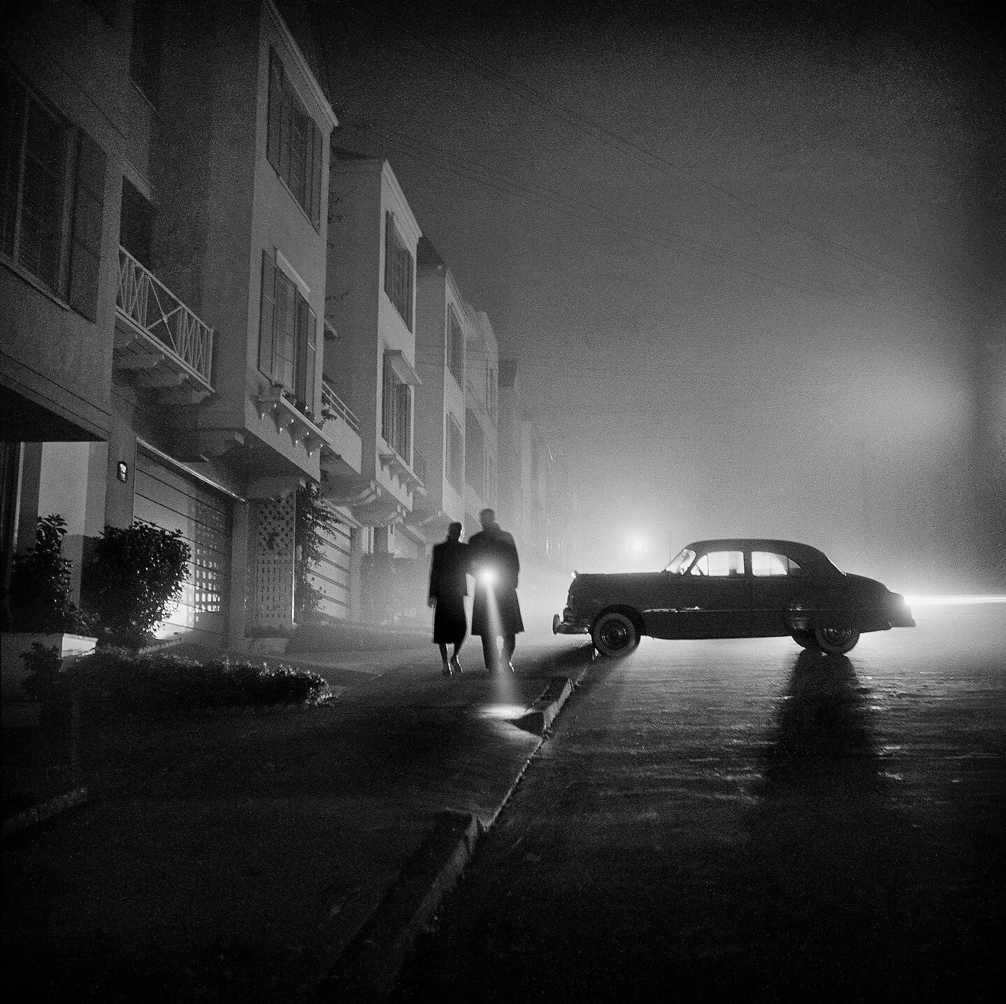 Туманная ночь, Лэндс-Энд, Сан-Франциско, 1953 год, фотограф Фред Лайон