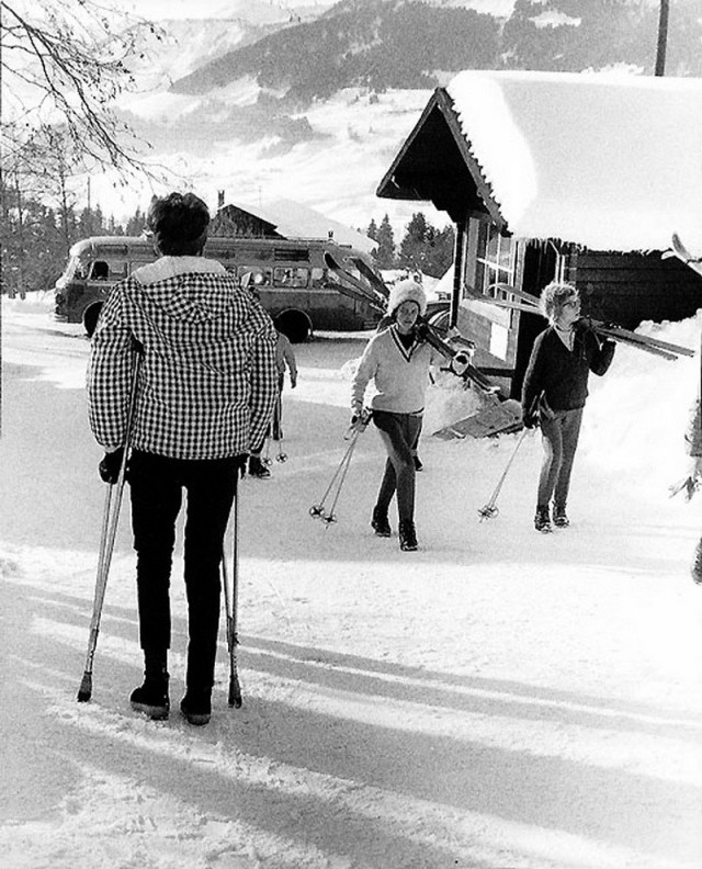 Лыжники. Автор Рене Мальтет