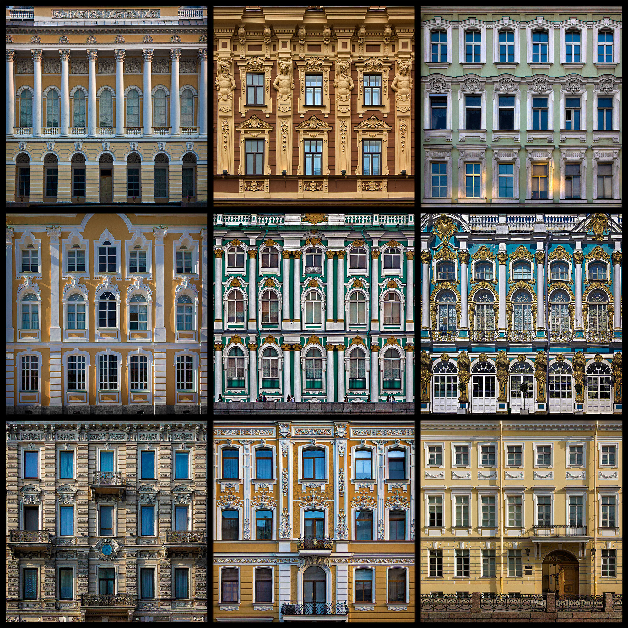 Питерские фасады  
(Серия "Нечёрные квадраты")