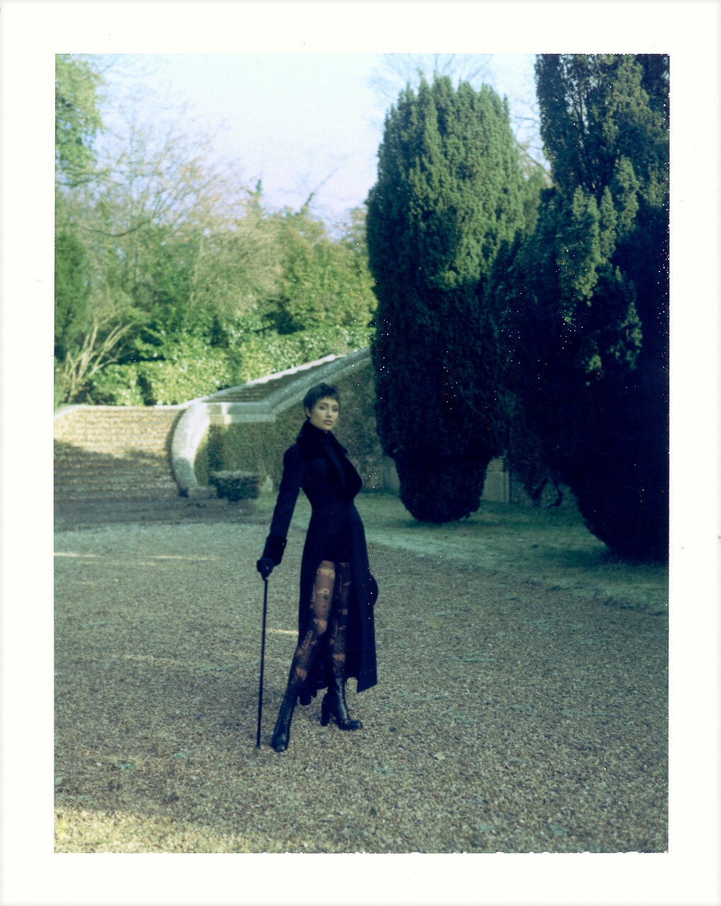Бренда Шад для Wolford, Нормандия, 1993 год, серия «Polaworld», полароид, фотограф Бруно Бизанг