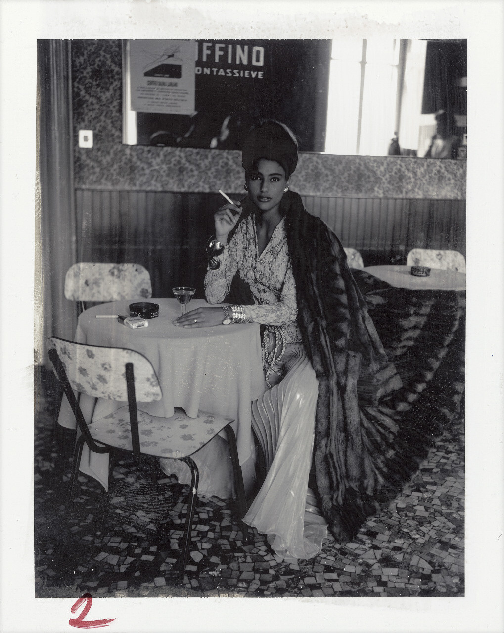 Бренда Шад для Vogue Pelliccie, Комо, 1989 год, серия «Polaworld», полароид, фотограф Бруно Бизанг (2)