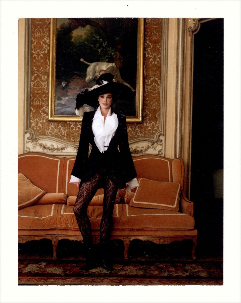 Александра для Wolford, Нормандия, 1993 год, серия «Polaworld», полароид, фотограф Бруно Бизанг