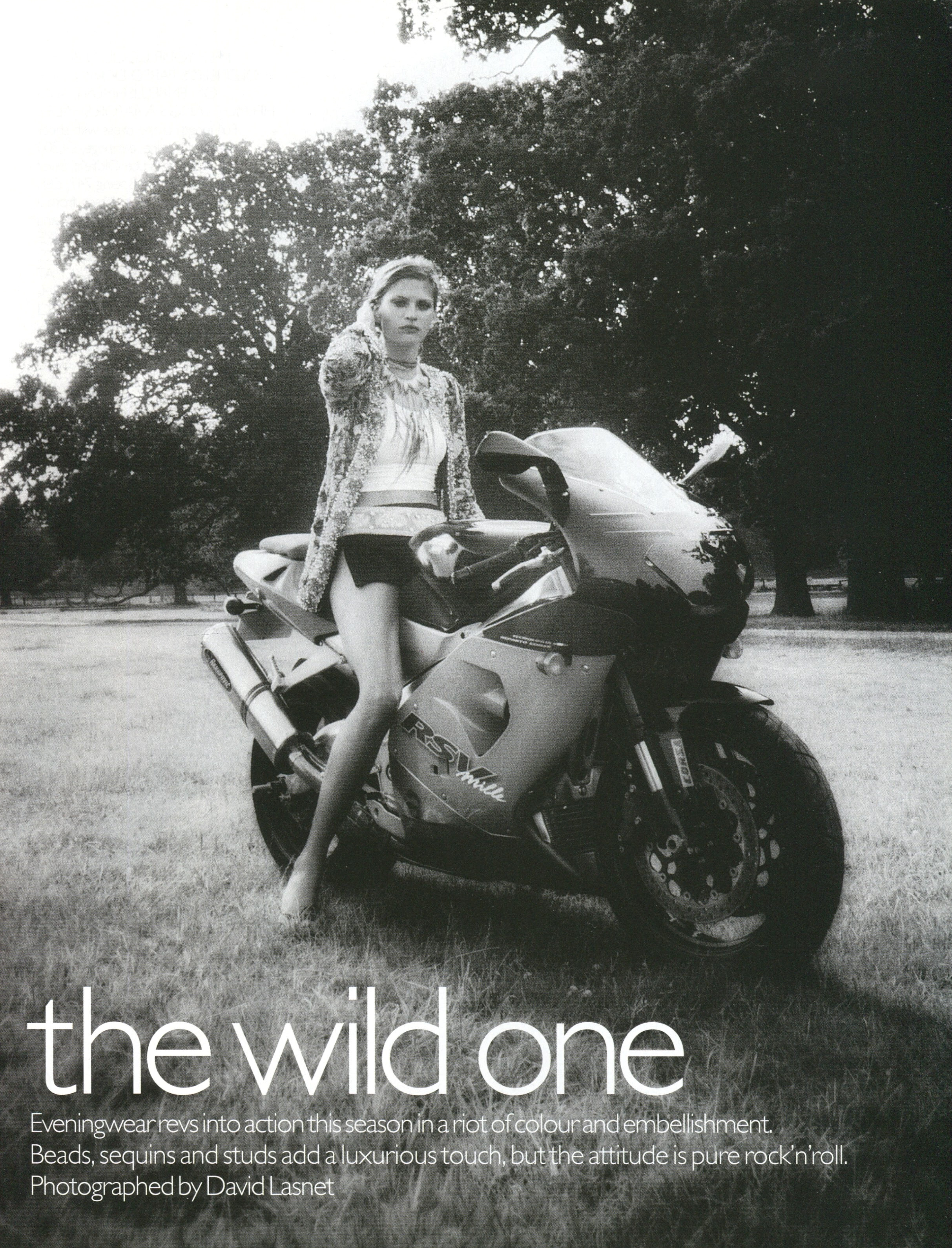 Эдиториал The Wild One, Vogue UK, Фрэнки Райдер, фотограф Дэвид Ласнет, 1999 год — Модная фотография 90-х: от гламура к реализму / Камералабс