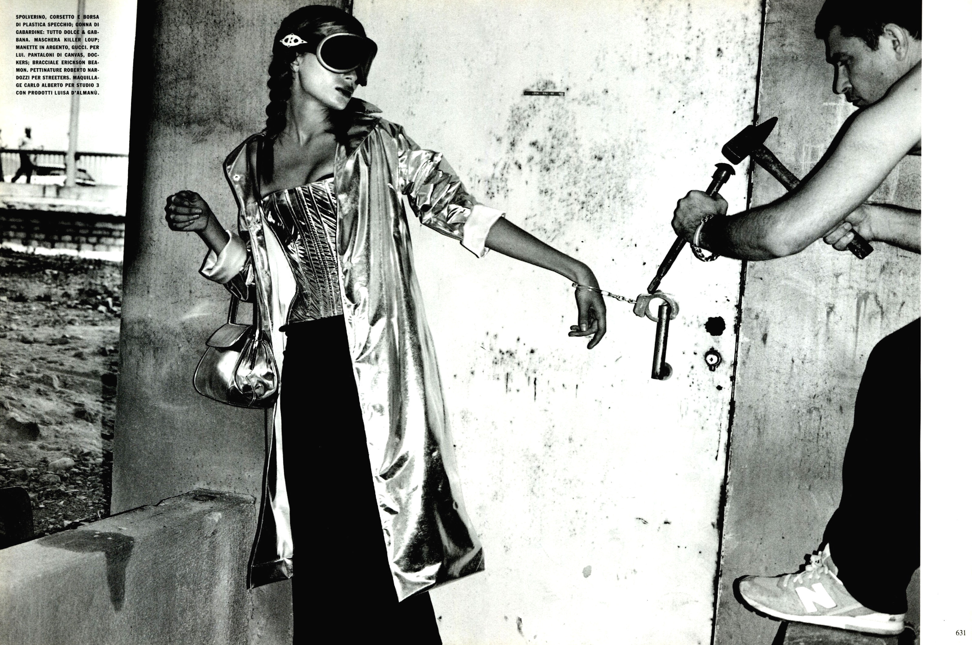 Эдиториал Tomorrows Girl, Vogue Italia, Эстер Каньядас, фотограф Хельмут Ньютон, 1998 год (4) — Модная фотография 90-х: от гламура к реализму / Камералабс