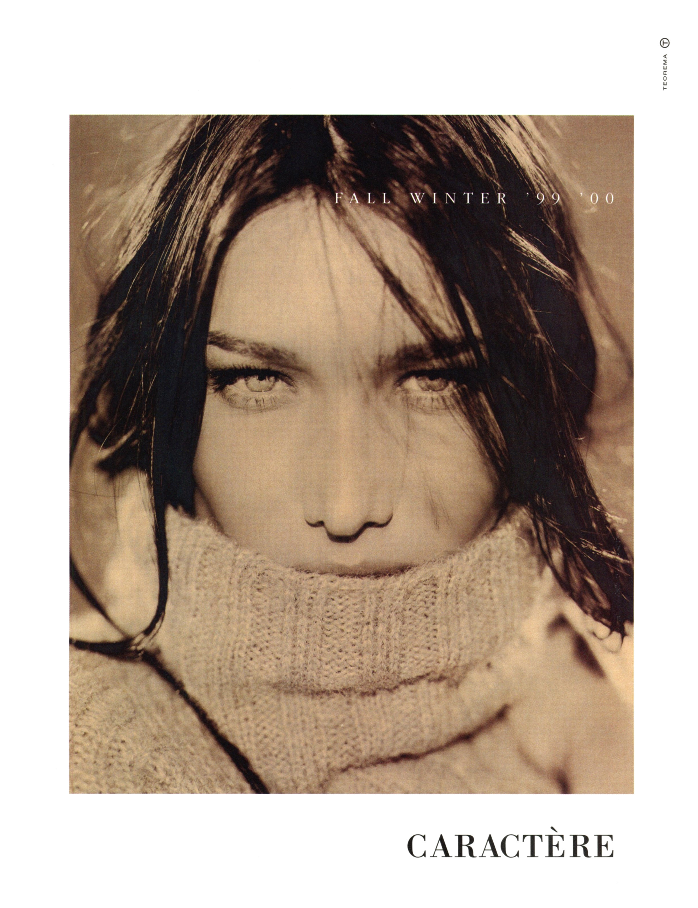 Кампейн Caractere 1999, Vogue Italia, Карла Бруни, фотограф Хольгер Экштейн — Модная фотография 90-х: от гламура к реализму / Камералабс
