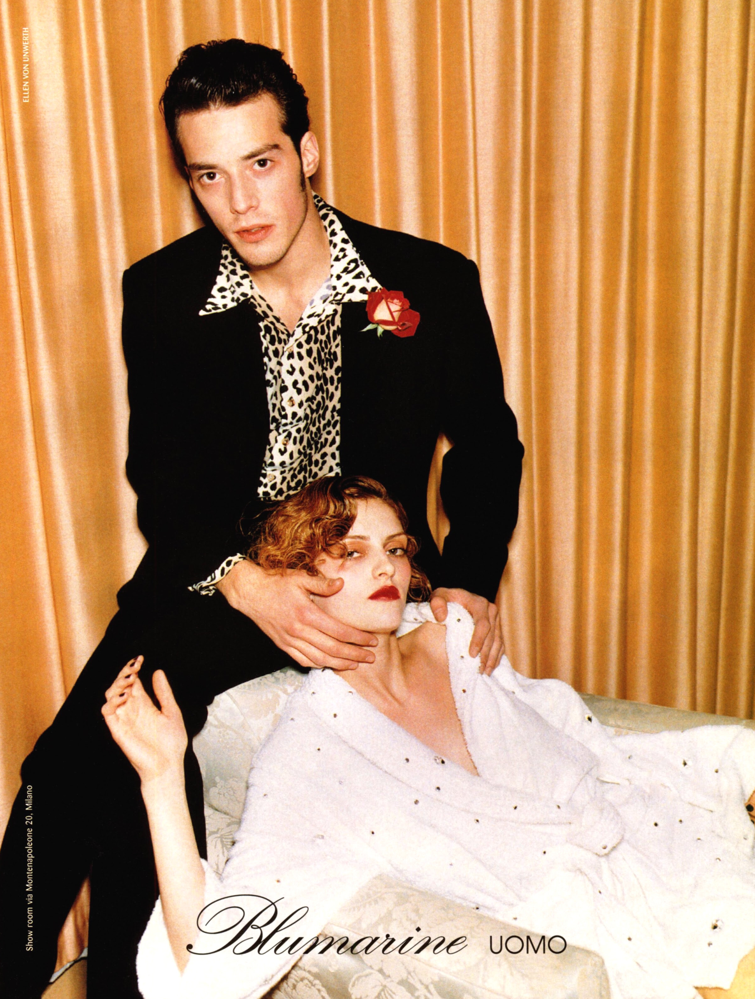 Кампейн Blumarine Uomo 1998, Luomo, Дэниел Шмикл, фотограф Эллен фон Унверт — Модная фотография 90-х: от гламура к реализму / Камералабс
