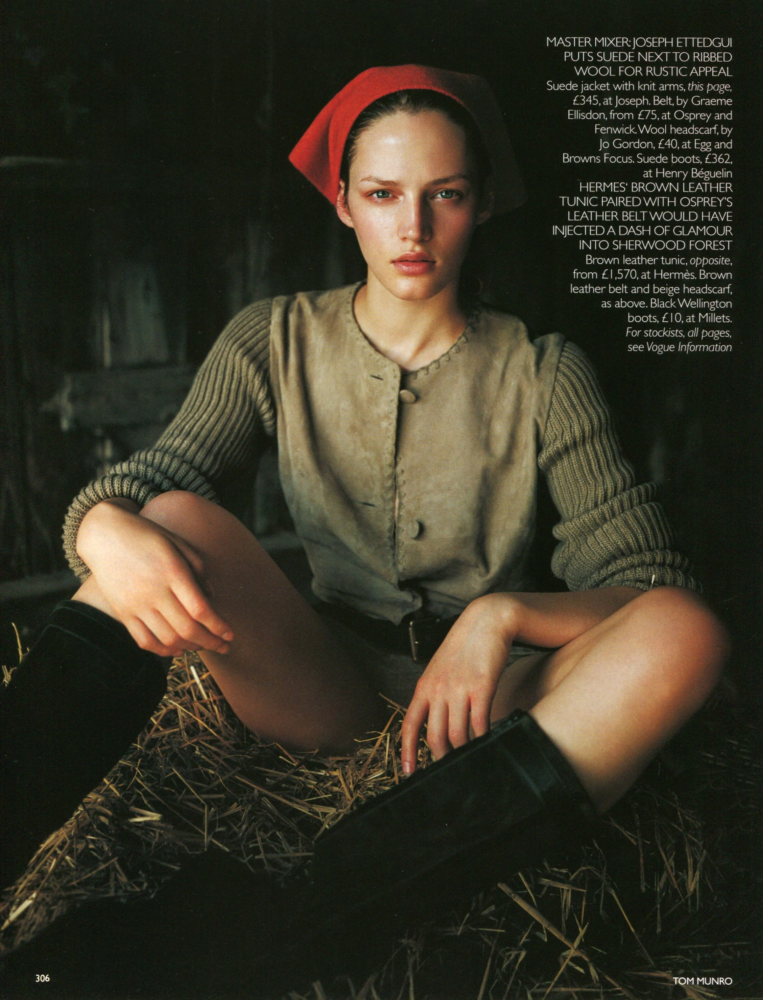 Эдиториал Land Girls, Vogue UK, Вивьен Солари, фотограф Том Манро, 1999 год (5) — Модная фотография 90-х: от гламура к реализму / Камералабс