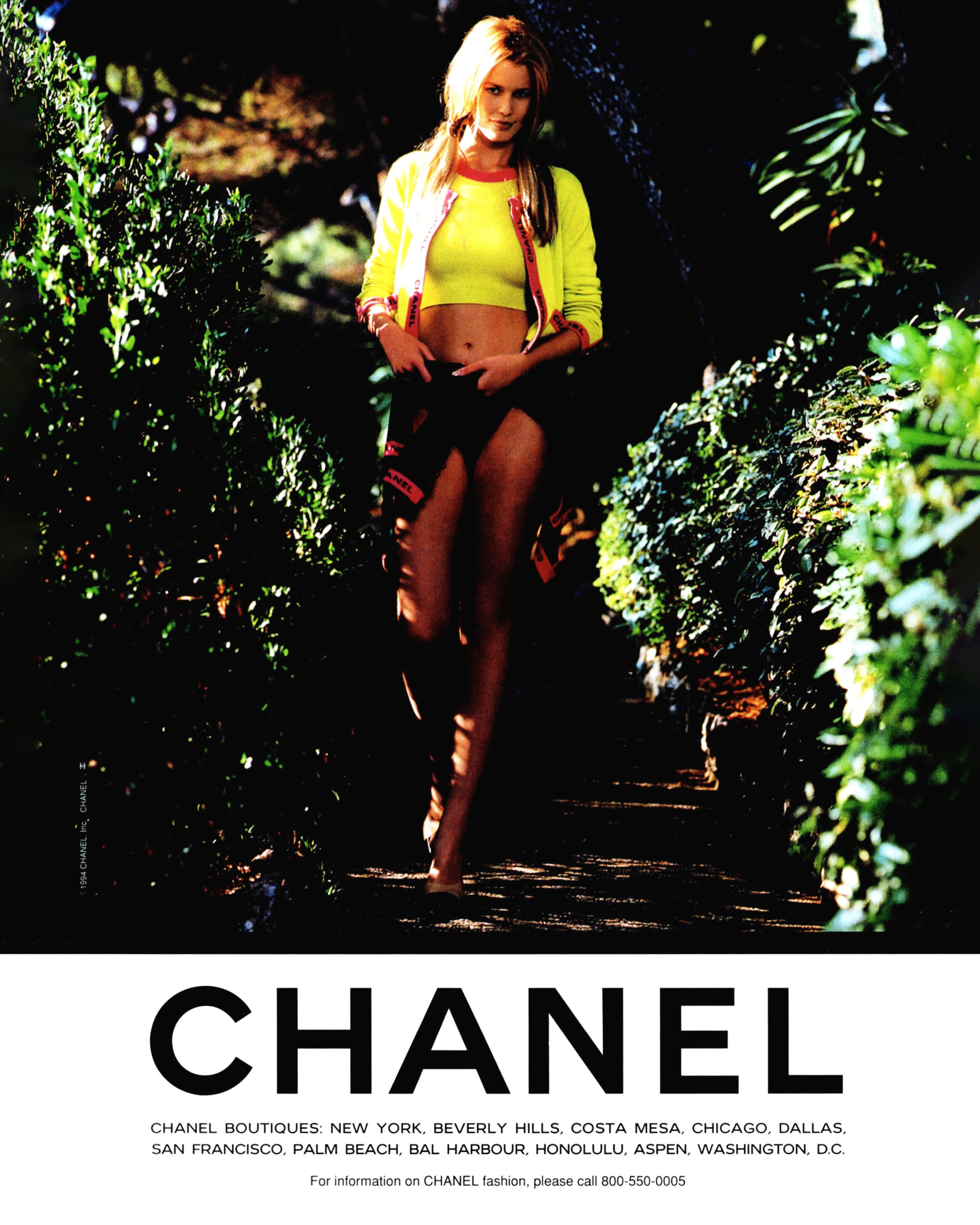 Кампейн Chanel Cruise 1995, Клаудия Шиффер, фотограф Карл Лагерфельд — Модная фотография 90-х: от гламура к реализму / Камералабс