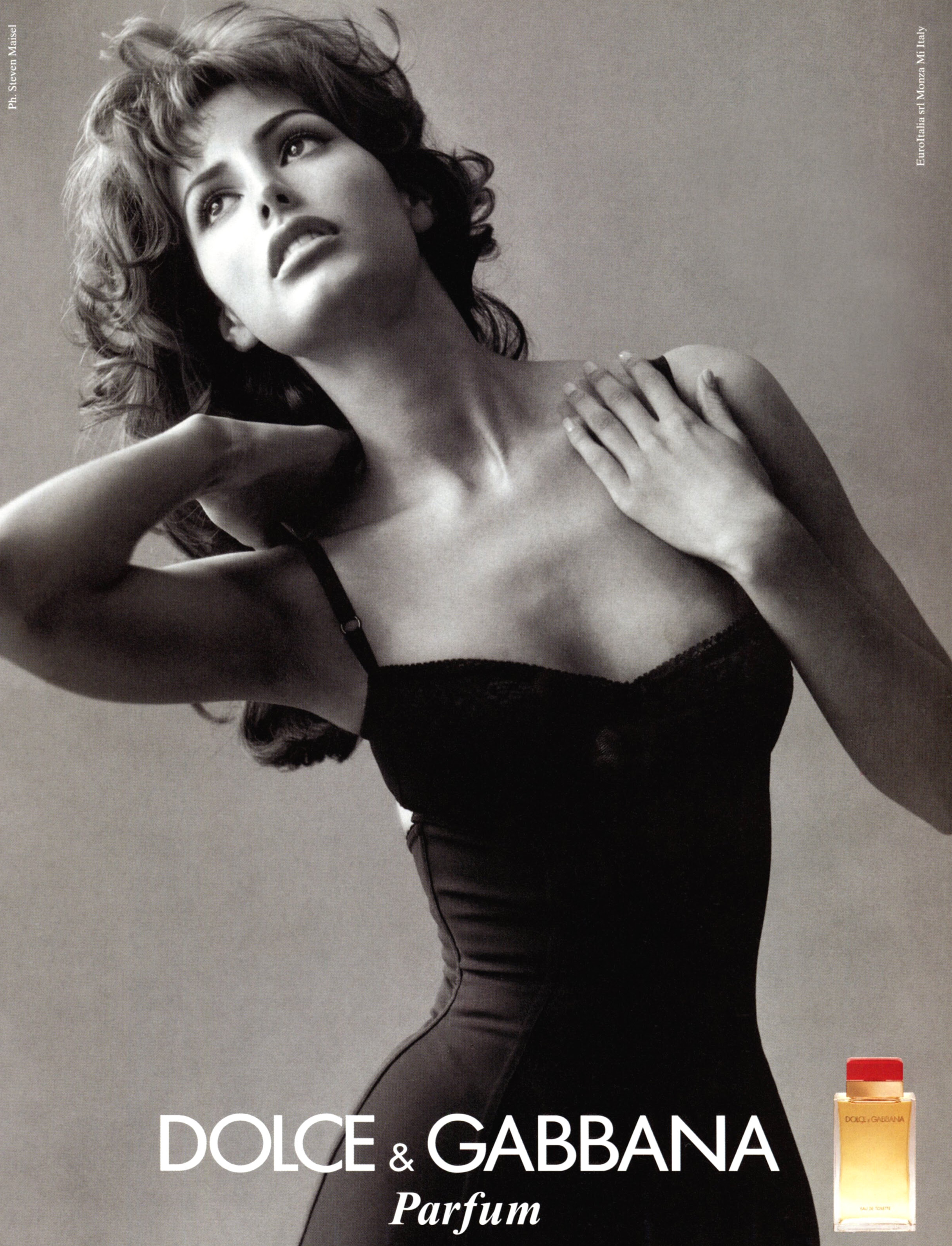 Кампейн Dolce Gabbana Parfum 1996, Vogue UK, Эльза Бенитес, фотограф Стивен Майзель — Модная фотография 90-х: от гламура к реализму / Камералабс