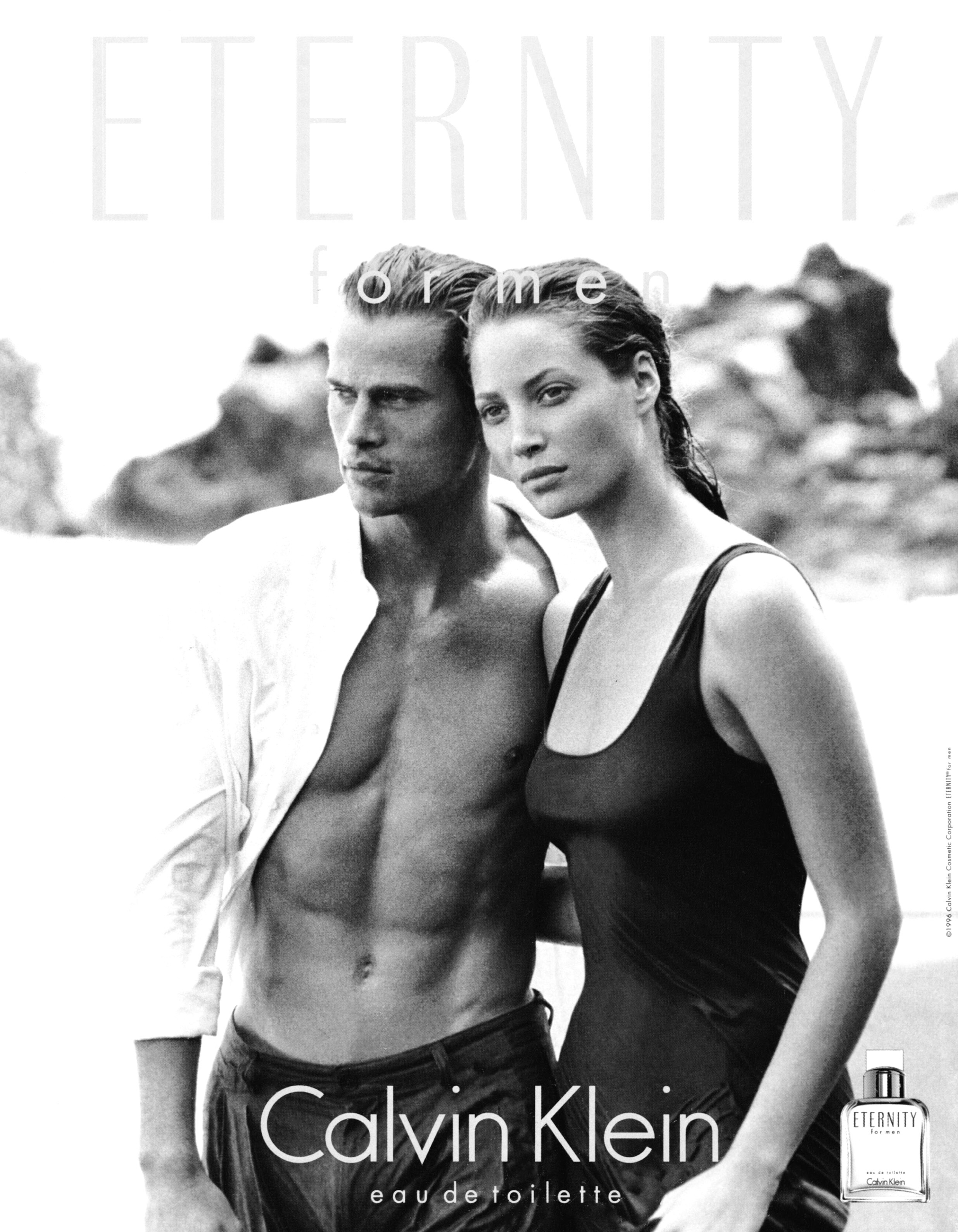 Кампейн Calvin Klein Eternity Men Fragrance 1997,  Кристи Тарлингтон, фотограф Брюс Вебер — Модная фотография 90-х: от гламура к реализму / Камералабс