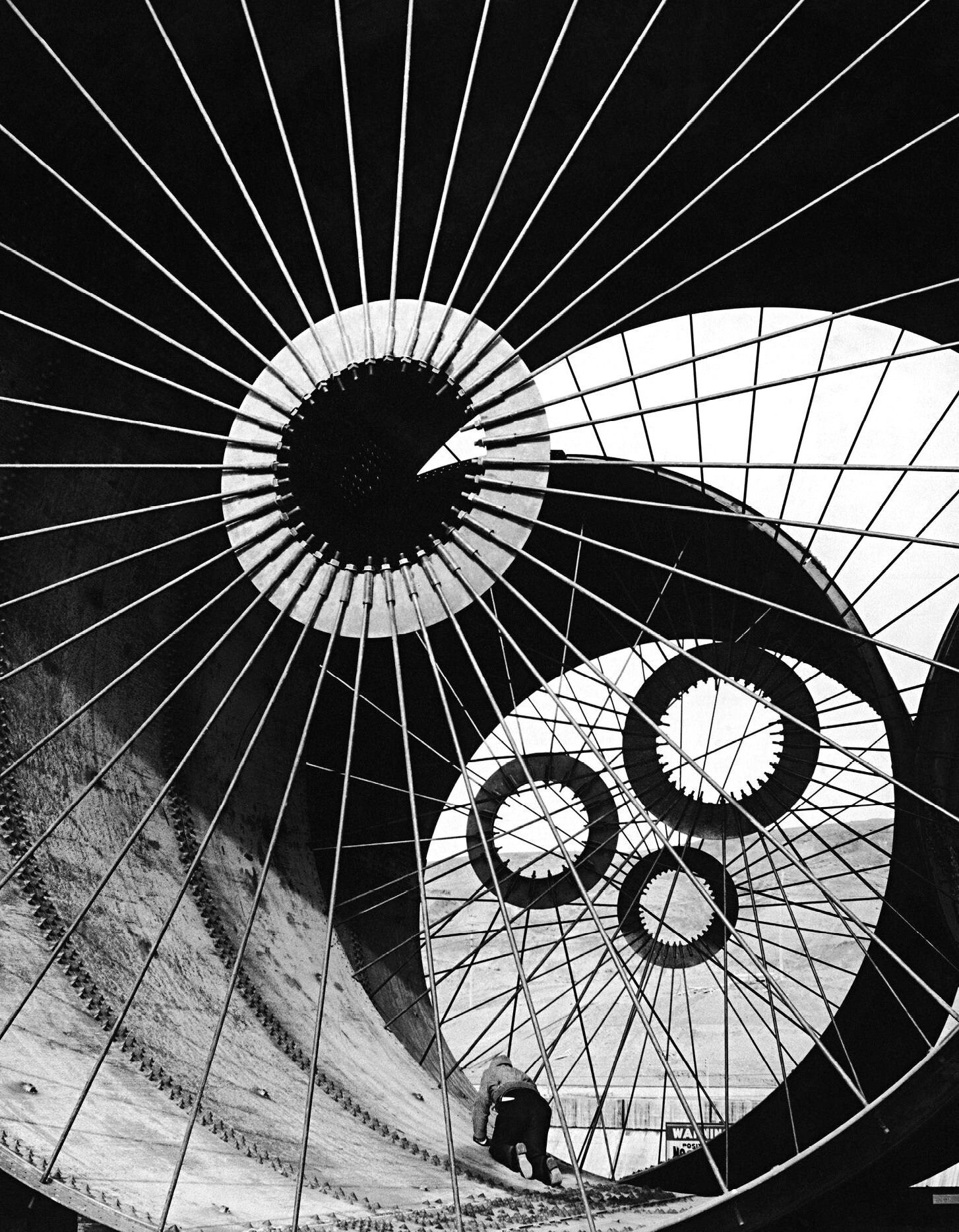 Строительство плотины Форт-Пек на реке Миссури, Монтана, США, 1936 год, фотограф Маргарет Бурк-Уайт (Margaret Bourke-white)