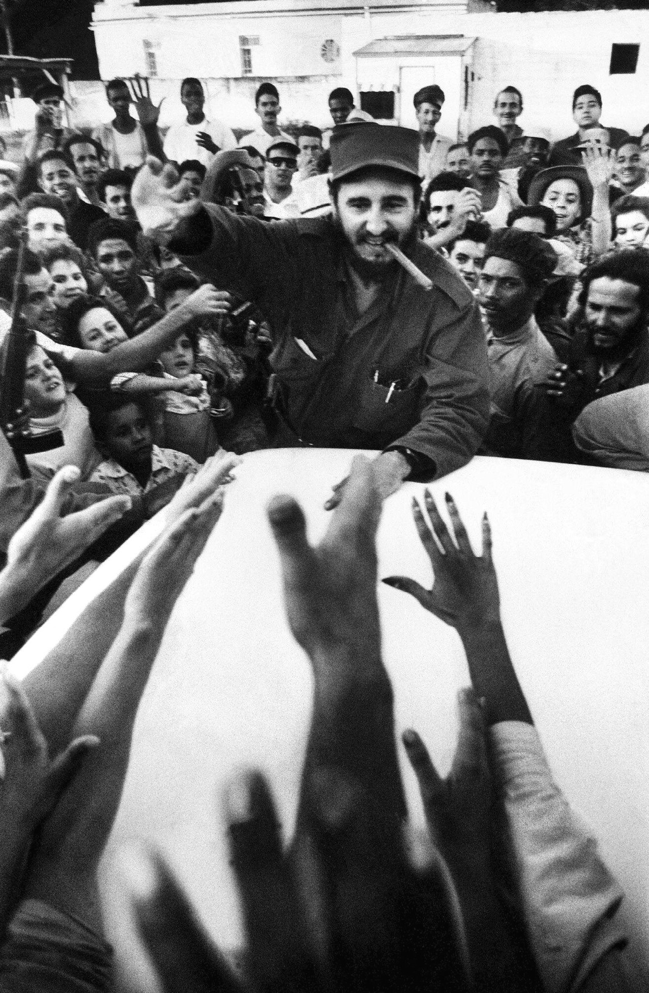 Фидель Кастро во время победоносного марша на Гавану, Куба, 1959 год, фотограф Грей Виллет (Grey Villet)