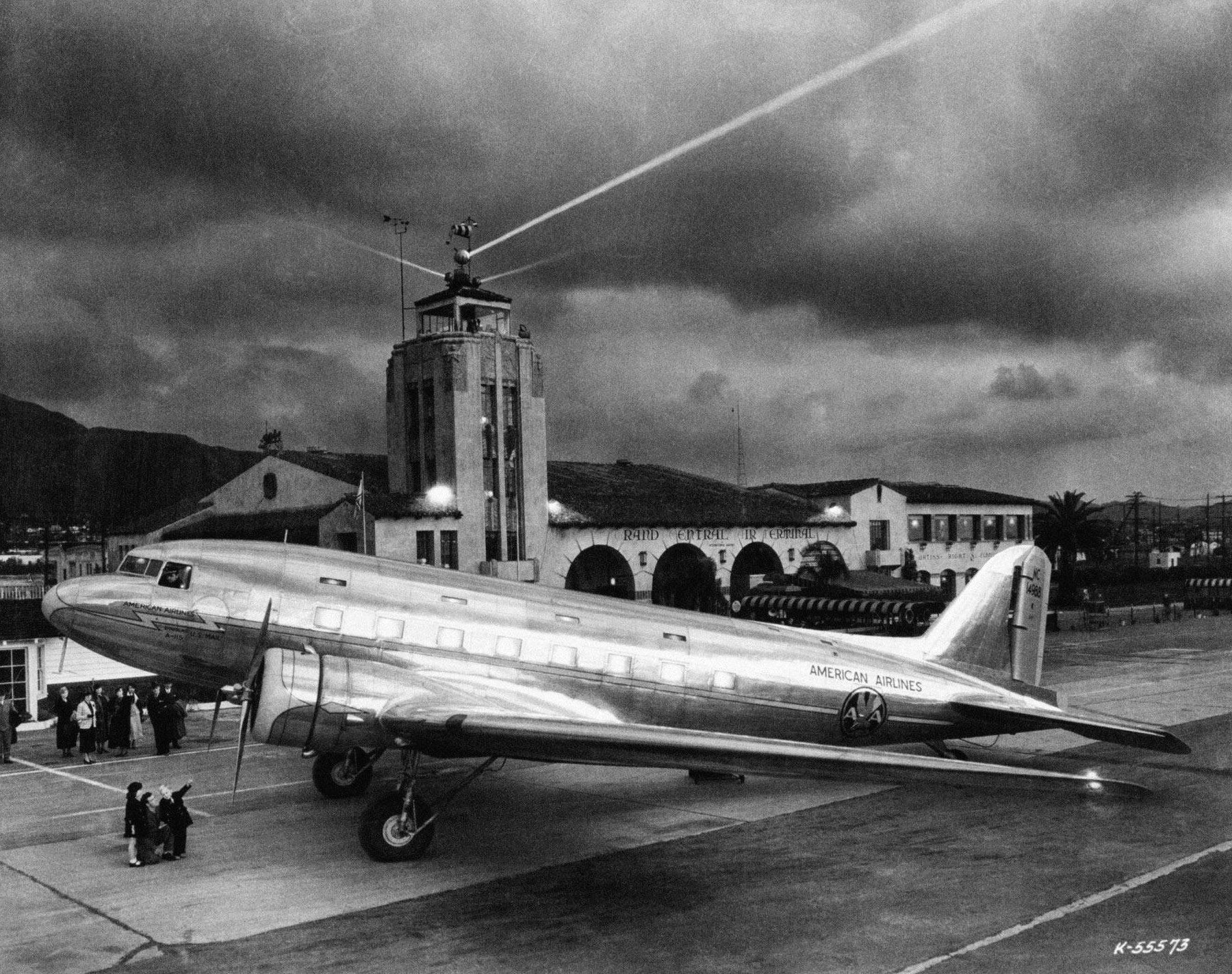 Луч маяка аэропорта, Глендейл, Калифорния, США, 1940 год