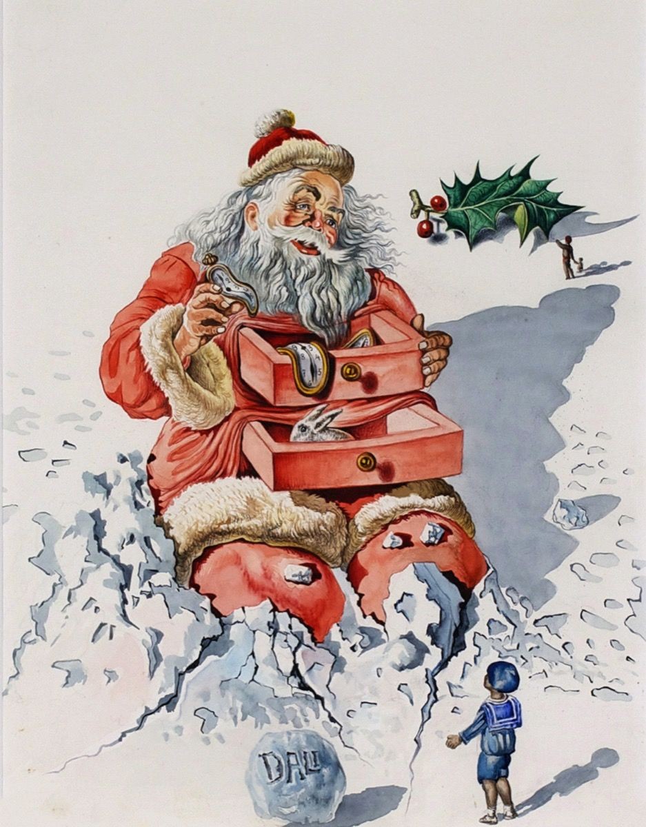 Санта с ящиками, 1948. Художник Сальвадор Дали