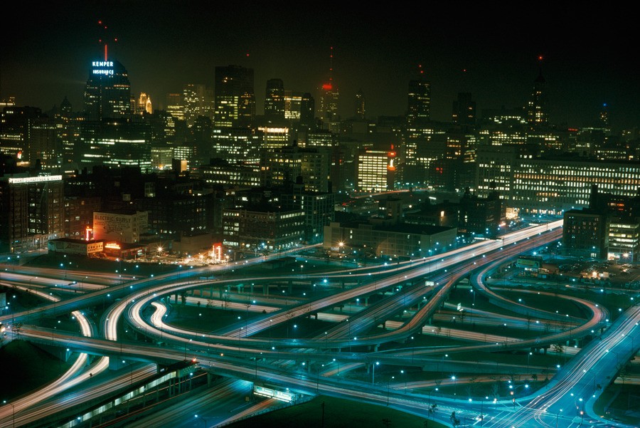 Автомагистрали в Чикаго, 1968. Фотограф Джеймс К. У. Атертон