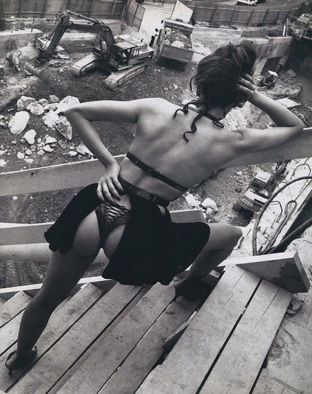 Model Cindy Crawford. Photographer Helmut Newton