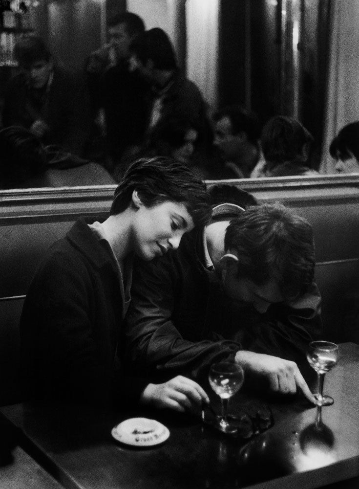 Пара в кафе, Париж, 1960. Фотограф Кристер Стрёмхольм