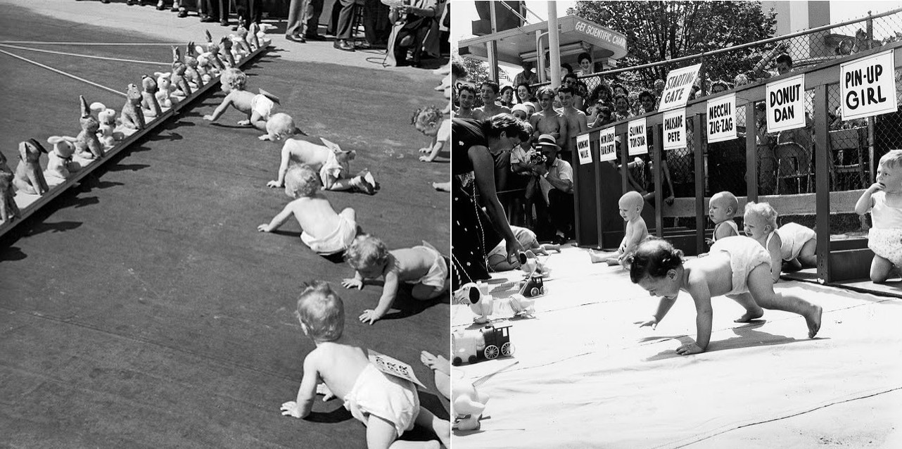 Забеги младенцев. Популярные спортивные состязания в Нью-Джерси с 1946 по 1955 год
