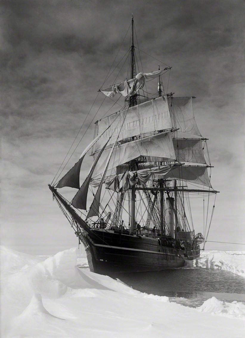 Барк Терра Нова в британской антарктической экспедиции, 1910. Фотограф Герберт Понтинг