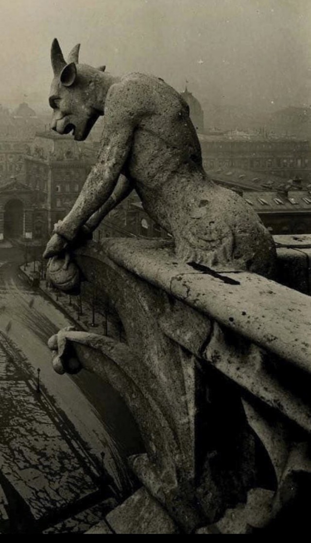 Горгулья Нотр-Дама, Париж, 1910