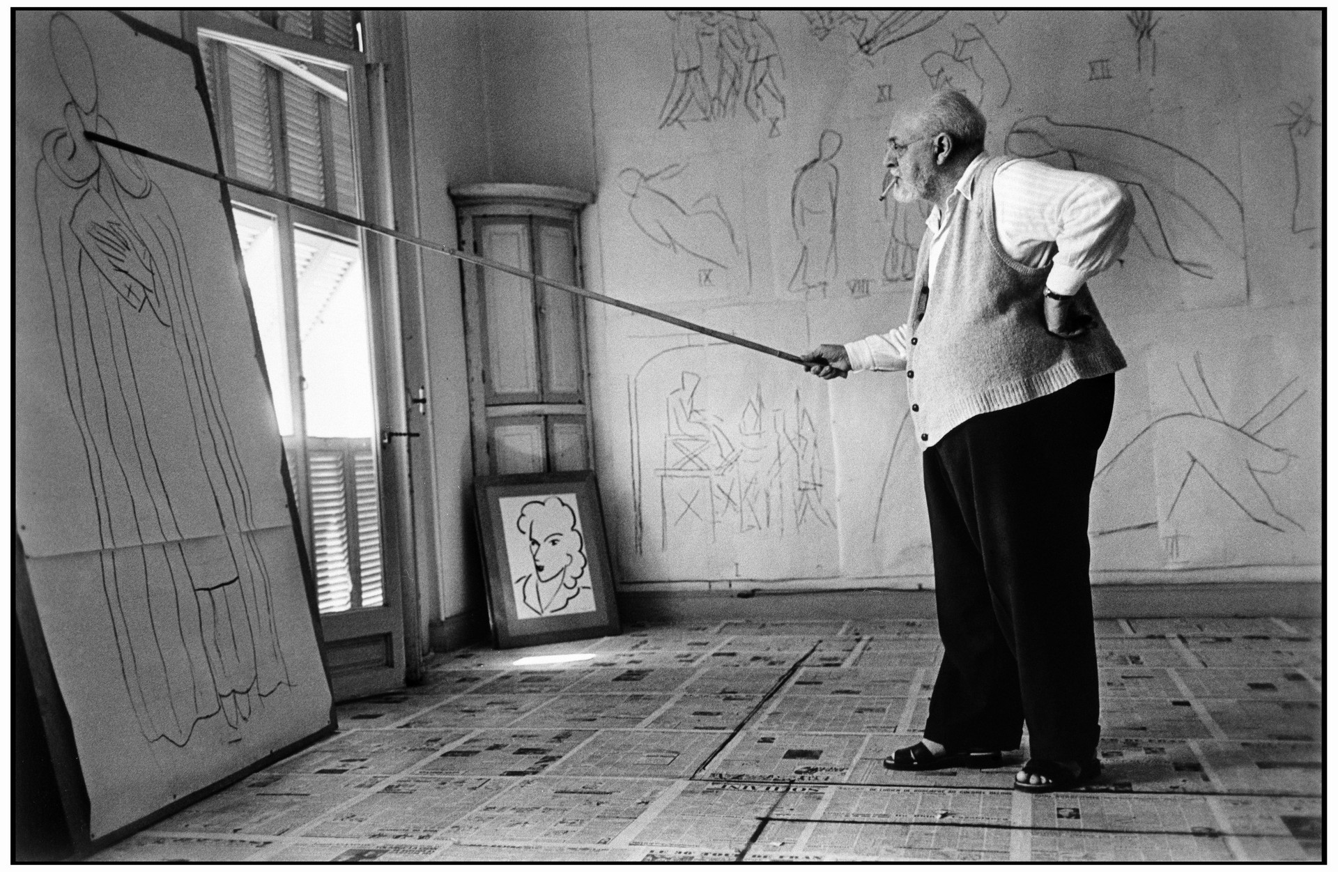 Анри Матисс в своей студии, 1949. Фотограф Роберт Капа
