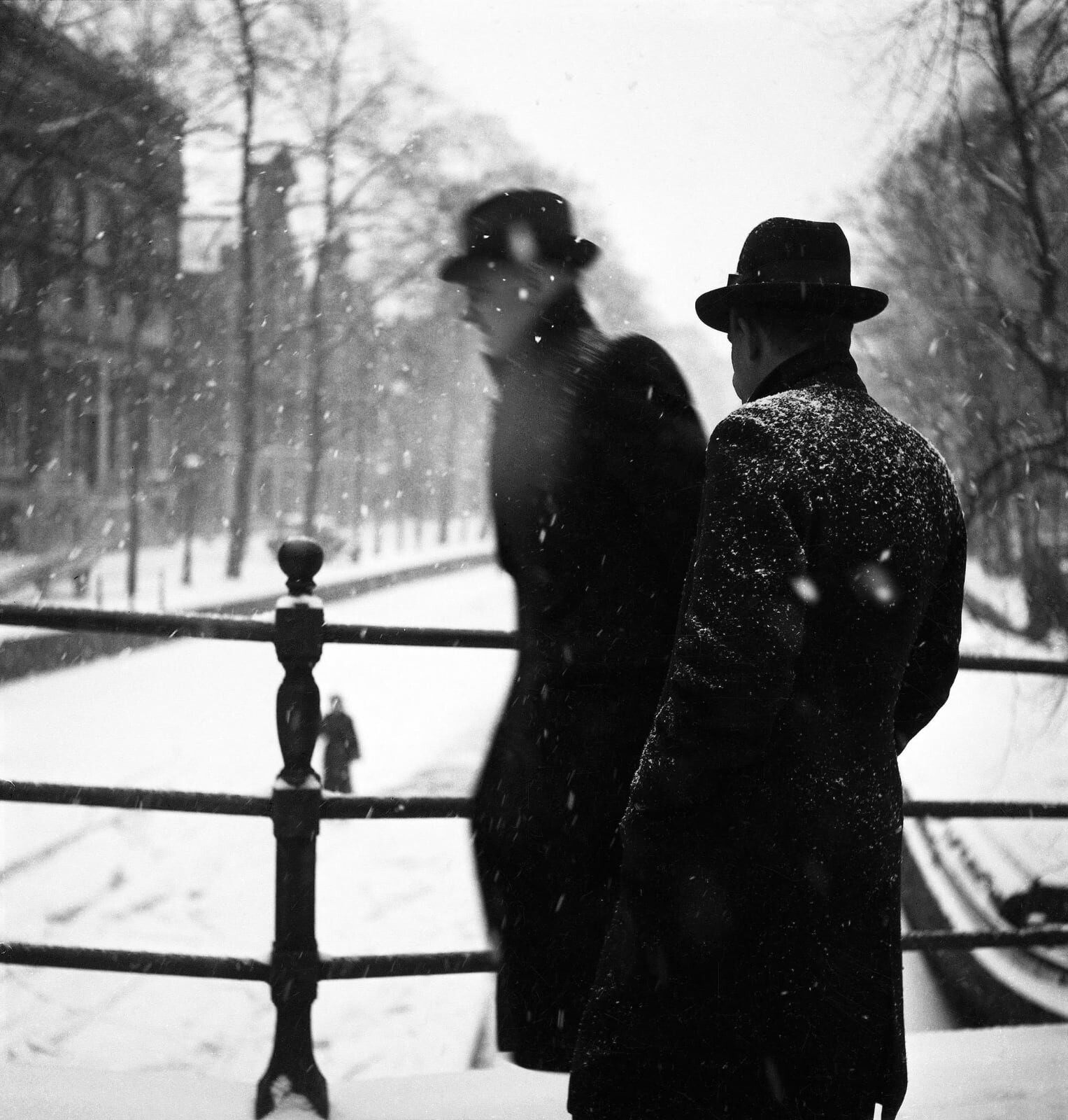Зимний Амстердам, 1942. Фотограф Карел Блейзер