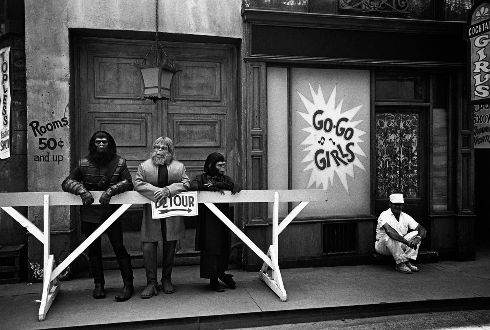 Киностудия 20th Century Fox во время съёмок фильма Планета обезьян, 1967. Фотограф Деннис Сток