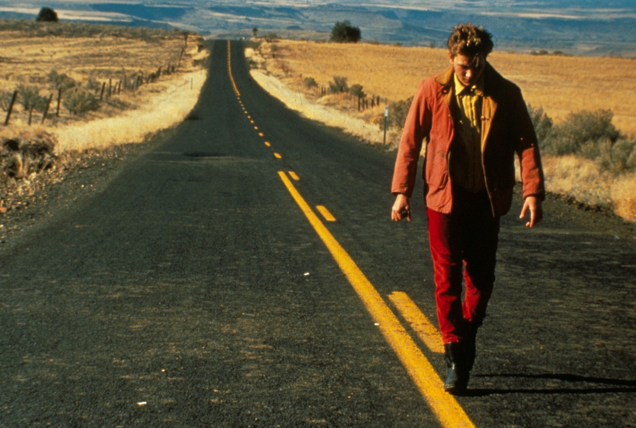Ривер Феникс на съёмках фильма Мой личный штат Айдахо, 1991