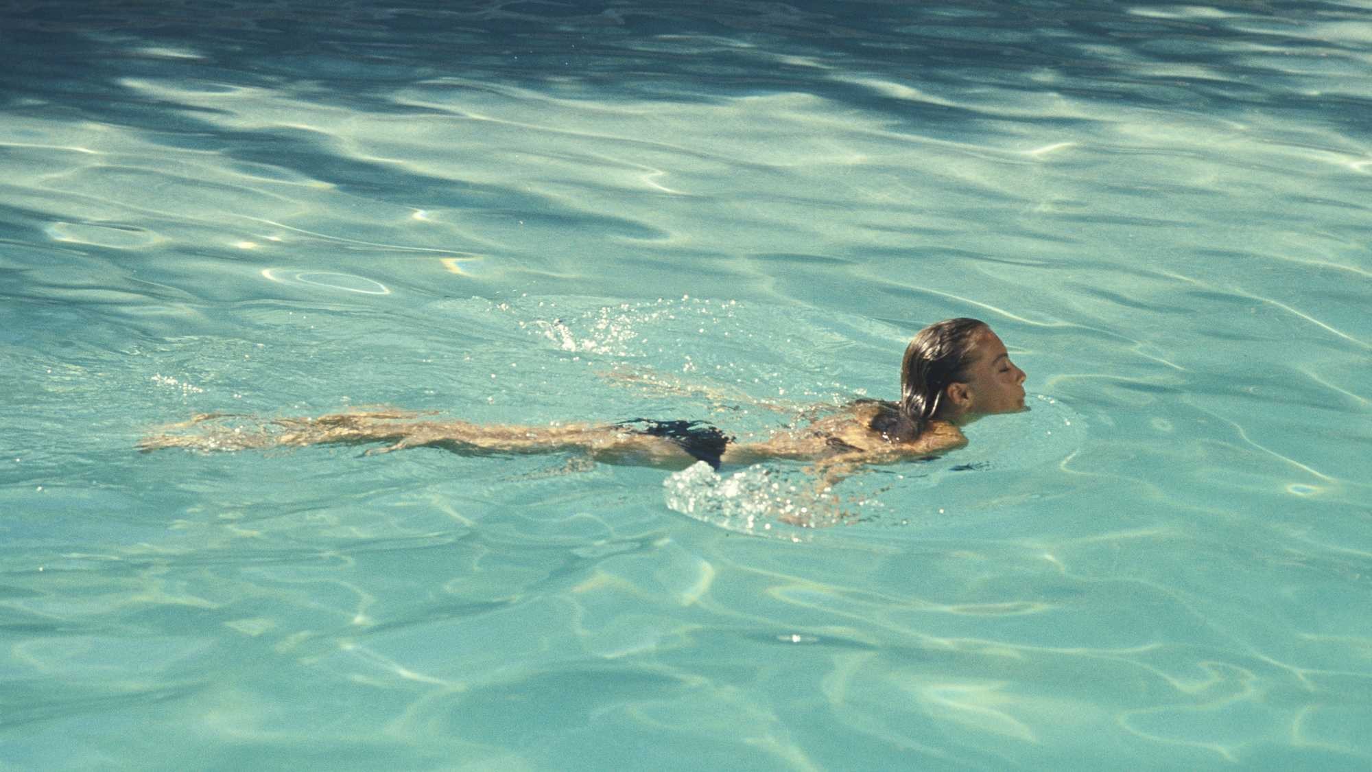 Роми Шнайдер в детективе Бассейн режиссёра Жака Дере, 1969