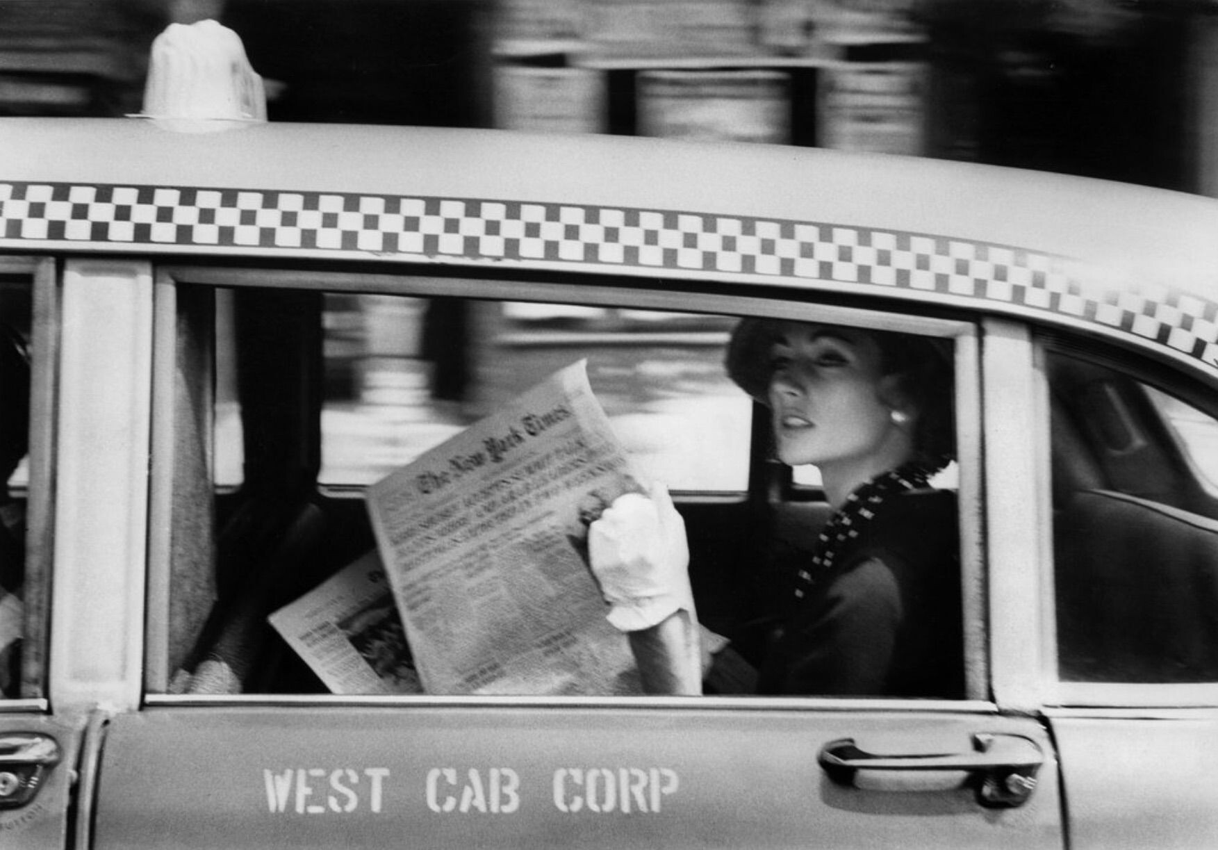 Такси, Нью-Йорк, 1958. Фотограф Роберт Франк