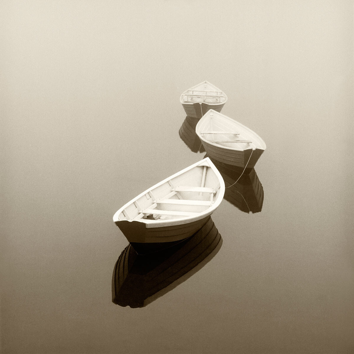 Лодки в тишине. Фотограф Майкл Кан