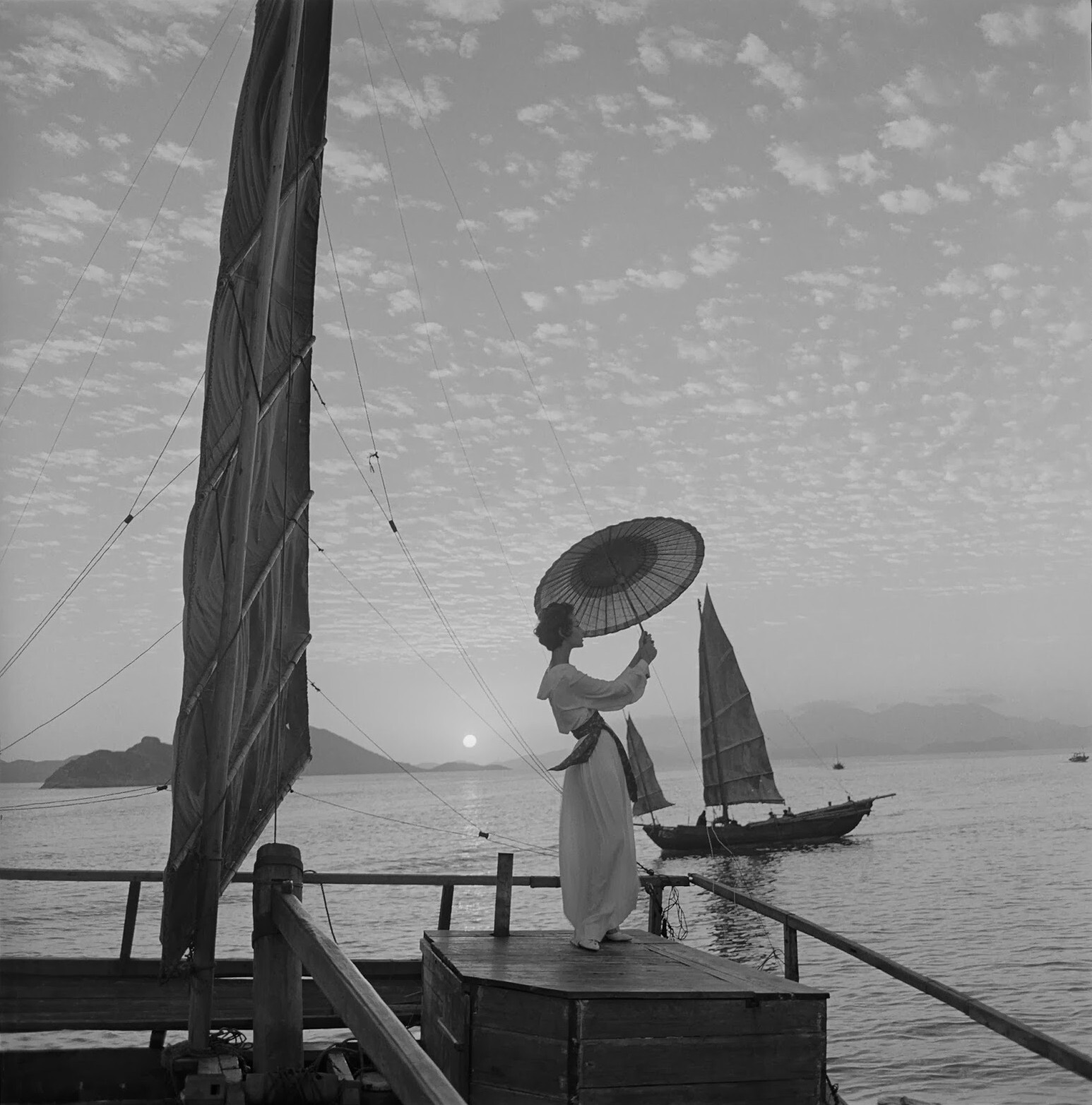 Бухта Виктория, Гонконг, 1957. Фотограф Глеб Дерюжинский