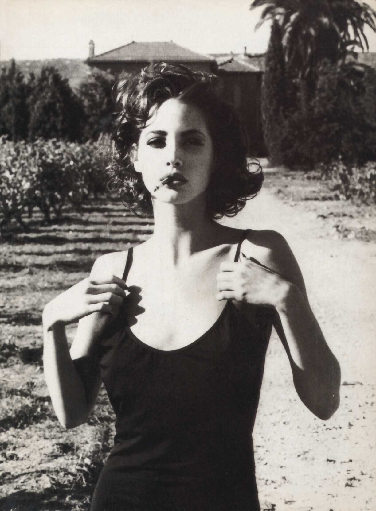 Кристи Тарлингтон для Vogue Italia, 1990. Фотограф Эллен фон Унверт — Чёрно-белое настроение / Камералабс