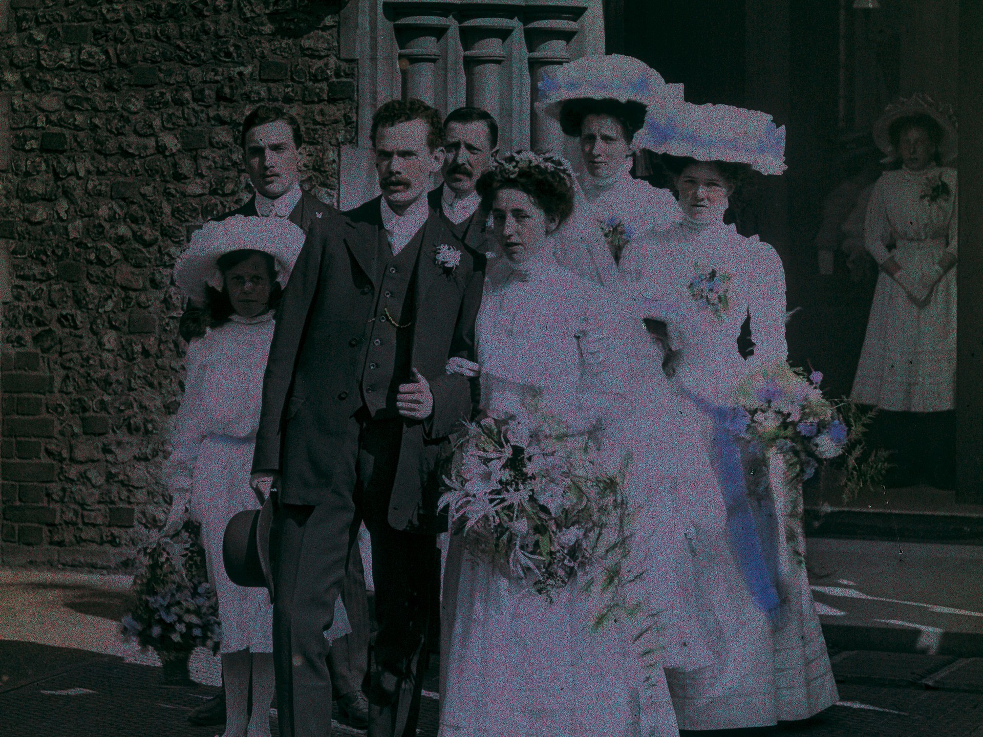 Свадьба, 1910 – 1915. Автохром, фотограф Артур Э. Мортон