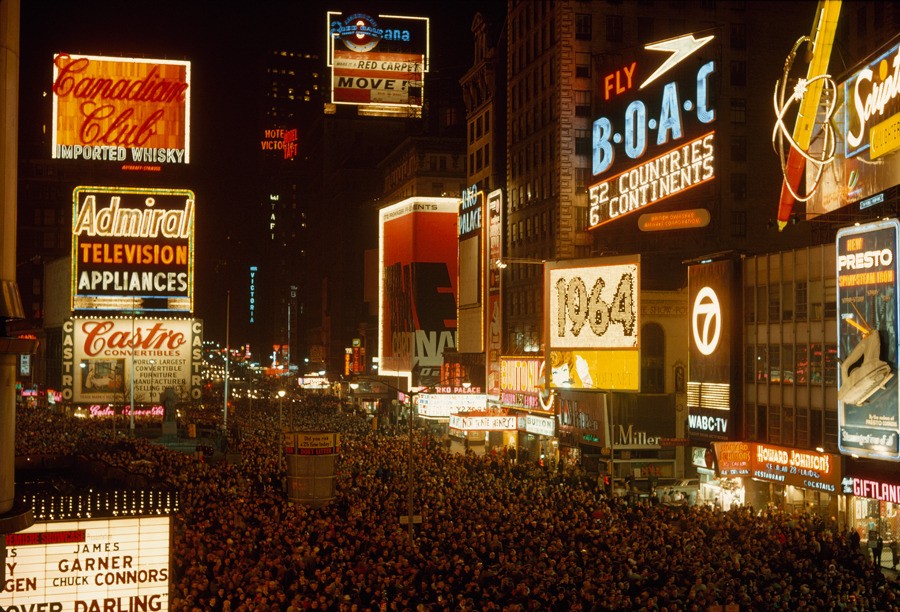 Бродвей в январе 1964 года. Фотограф Джордж Ф. Мобли