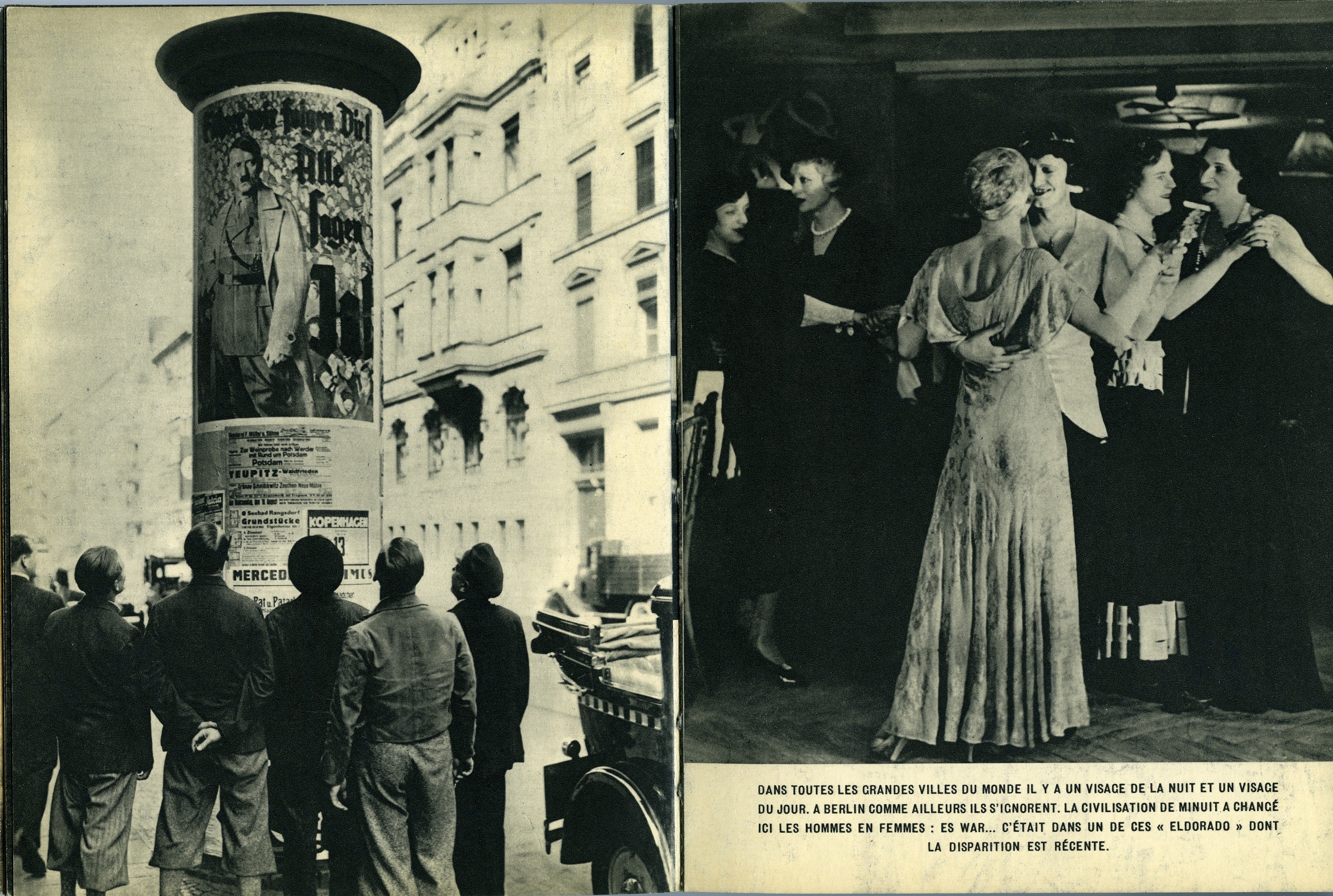 Берлин дневной и Берлин ночной. Полуночная культура изменила мужчин на женщин. Из фотокниги «Берлин», 1930-е. Автор Пьер Мак-Орлан