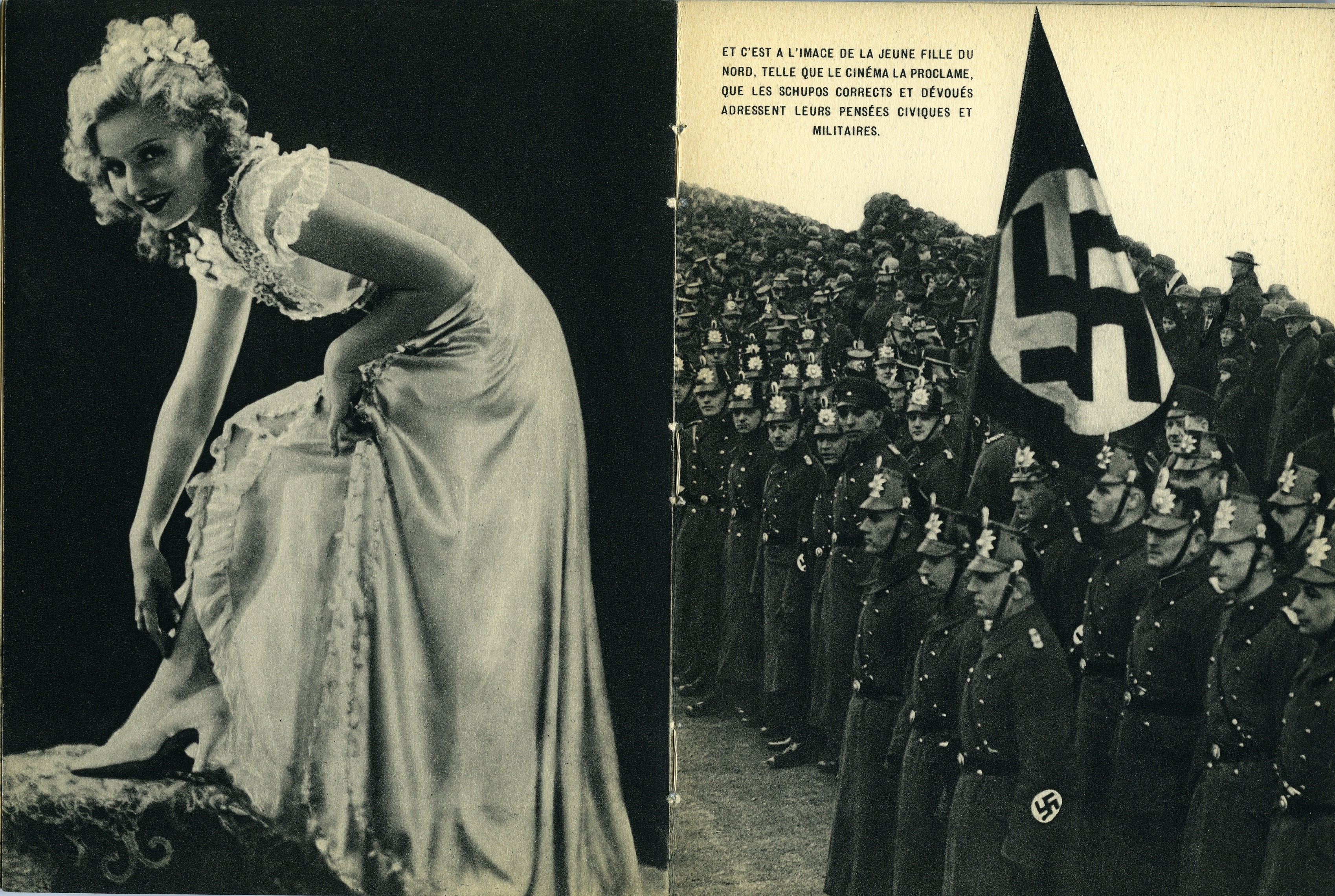 Нордический девичий образ и доблестные немецкие полицейские. Из фотокниги «Берлин», 1930-е. Автор Пьер Мак-Орлан