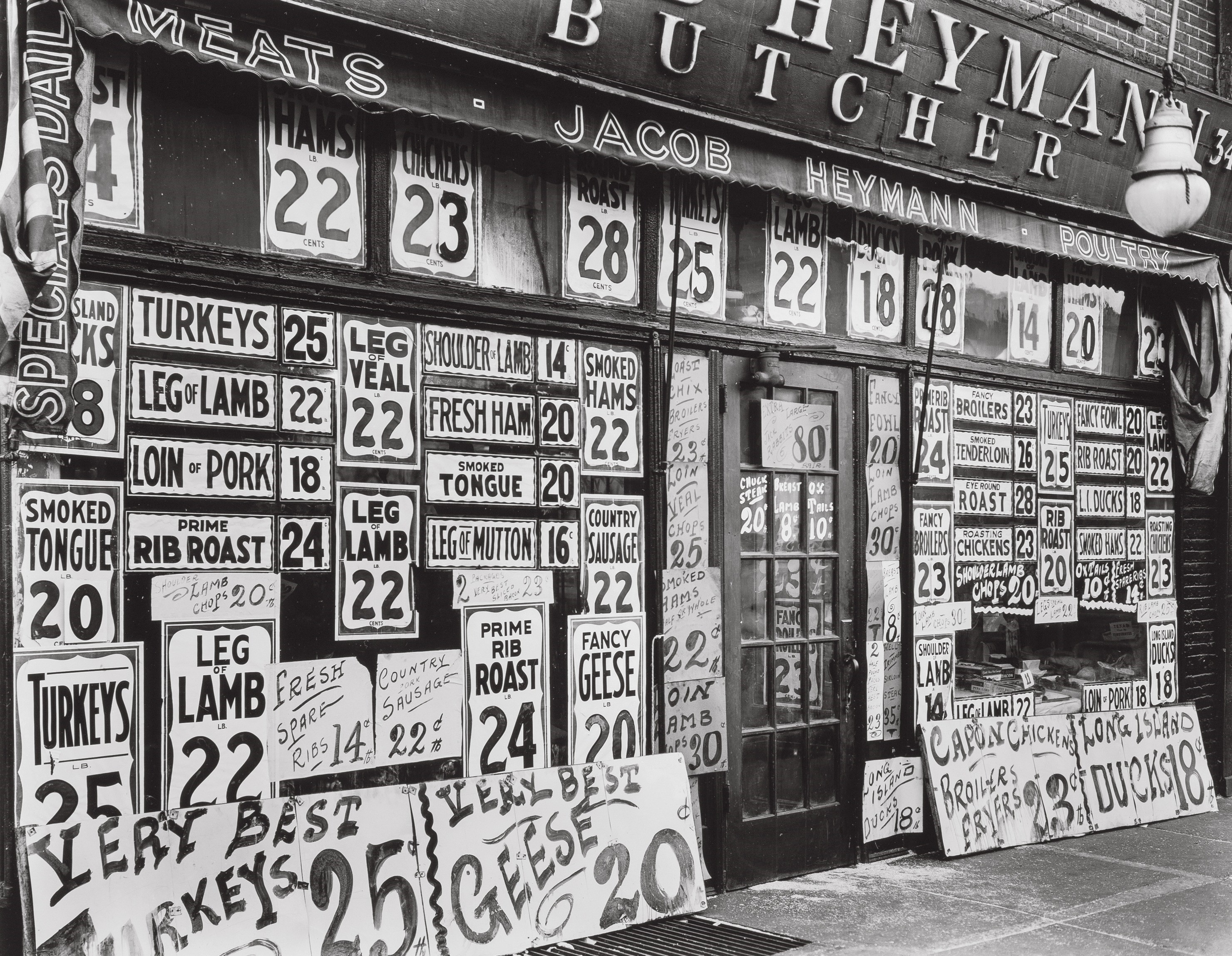 Мясницкий магазин на Шестой авеню, 13 июня 1938. Автор Беренис Эббот