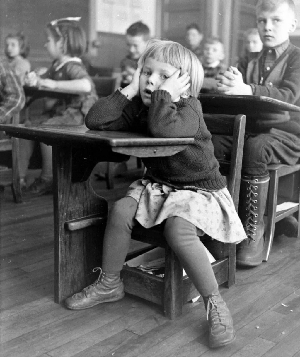 Школьники в штате Мэн, 1942. Фотограф Бернард Хоффман