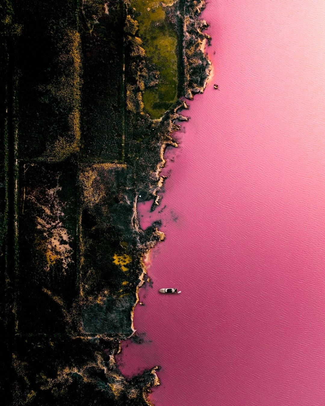 Розовое озеро в Мерсии, Испания. Фотограф Генри До